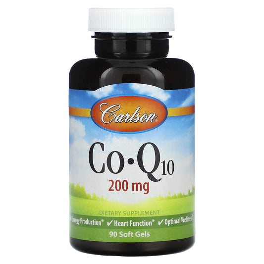 Carlson CoQ10 200mg 90 Soft Gels for Healthy Energy Production - Image 1