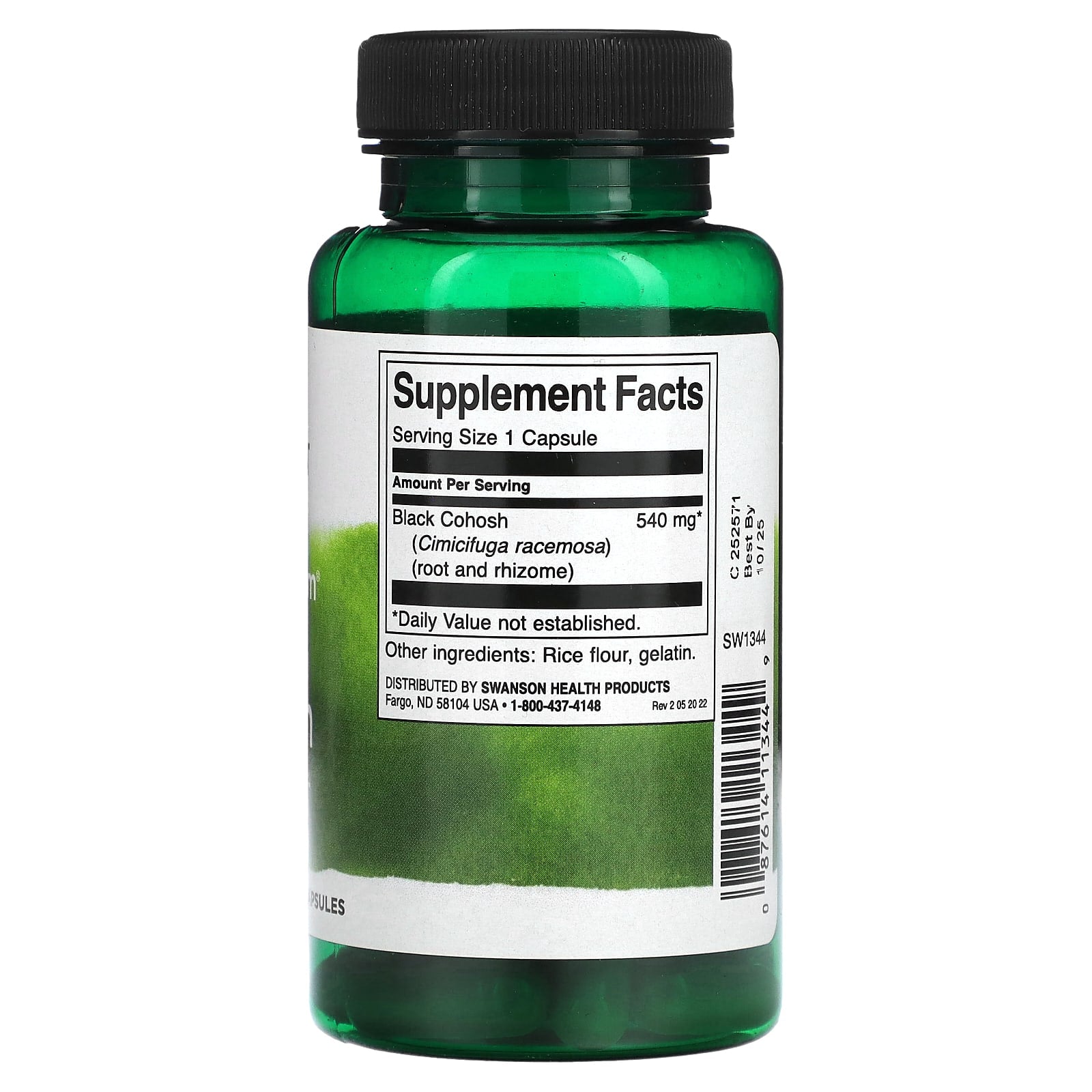 Swanson, Full Spectrum Black Cohosh, 540 mg, 60 Capsules - Image 2