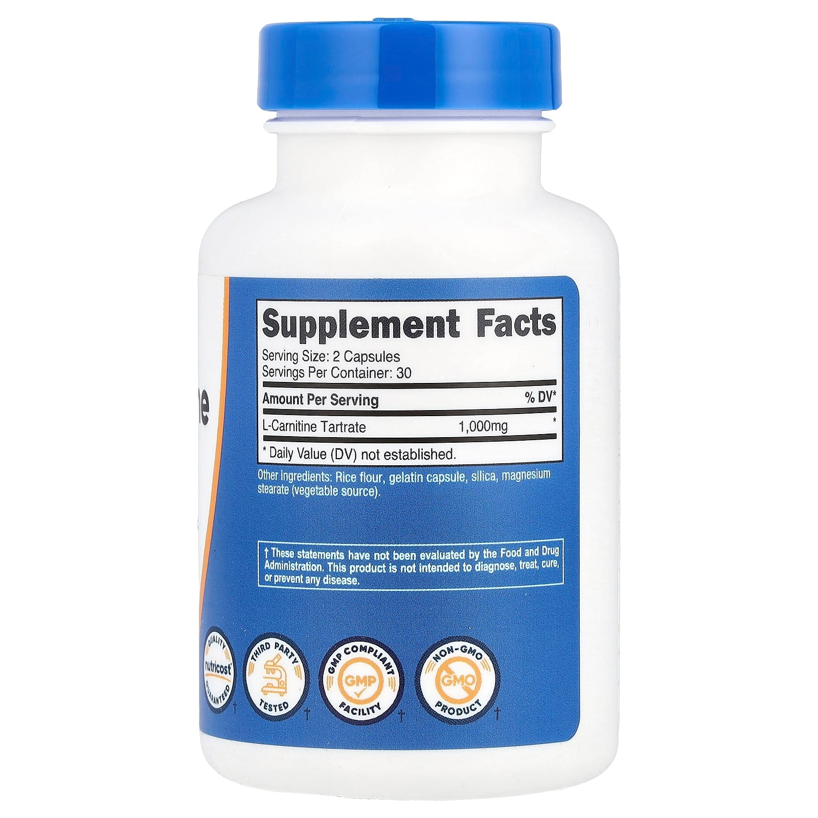 Nutricost, L-Carnitine Tartrate, 60 Capsules (500 mg per Capsule) - Image 2