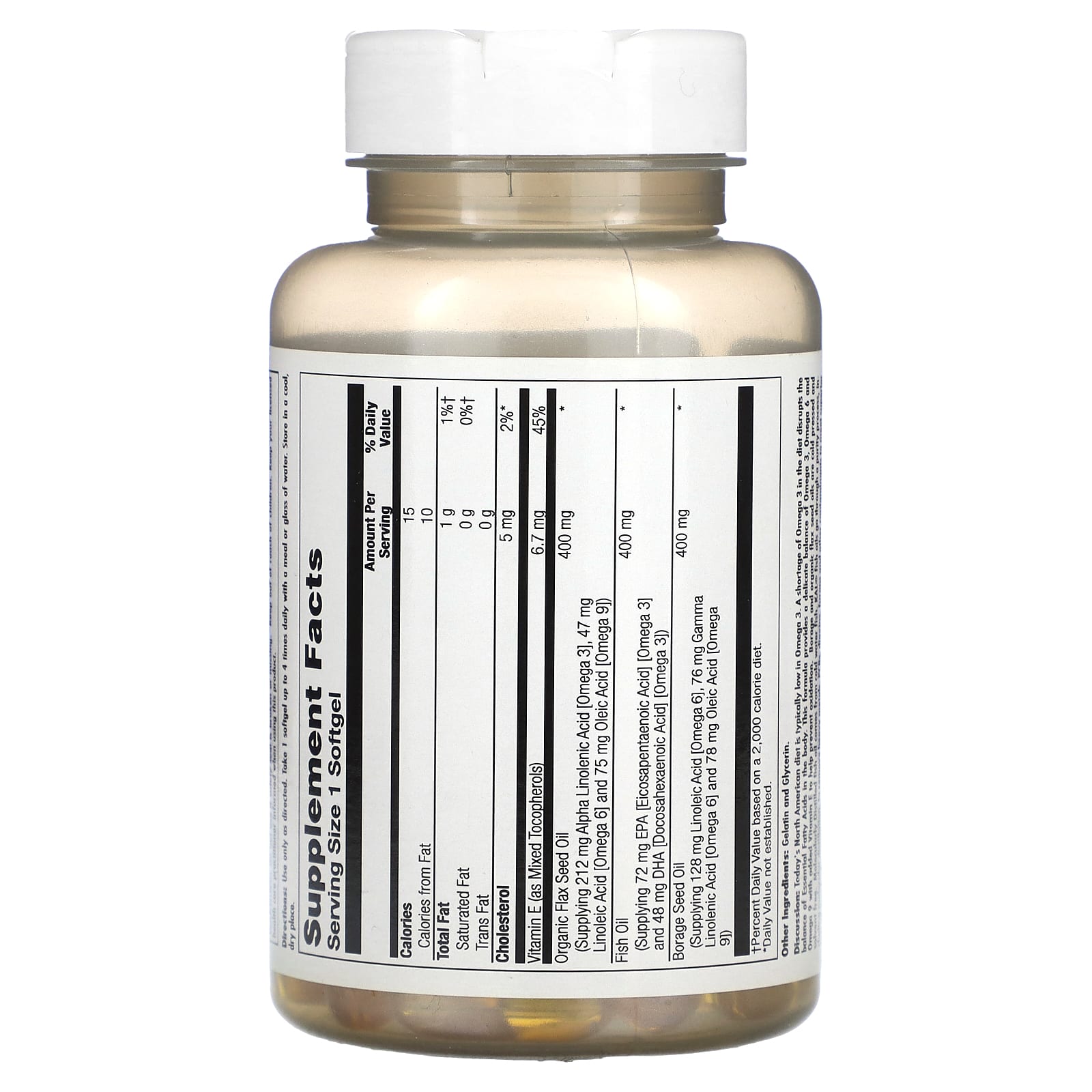 KAL Ultra Omega 3-6-9 Supplement, 50 Softgels, Molecularly Distilled Fish Oil - Image 2
