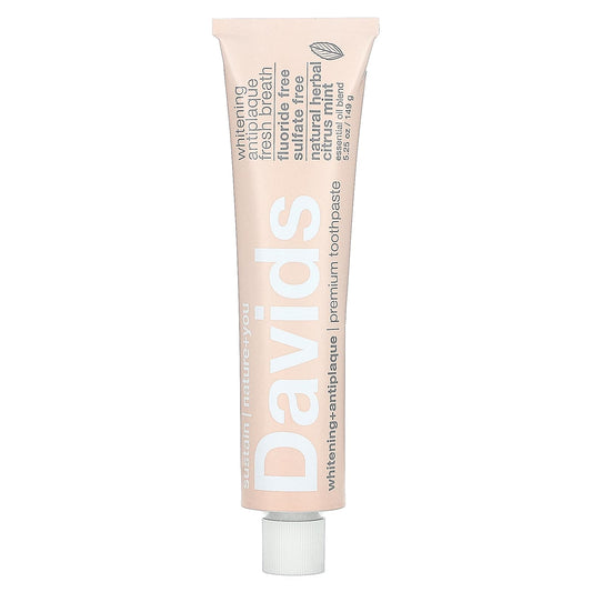 Natural Whitening Toothpaste - Davids, Sulfate Free, Vegan - Image 1