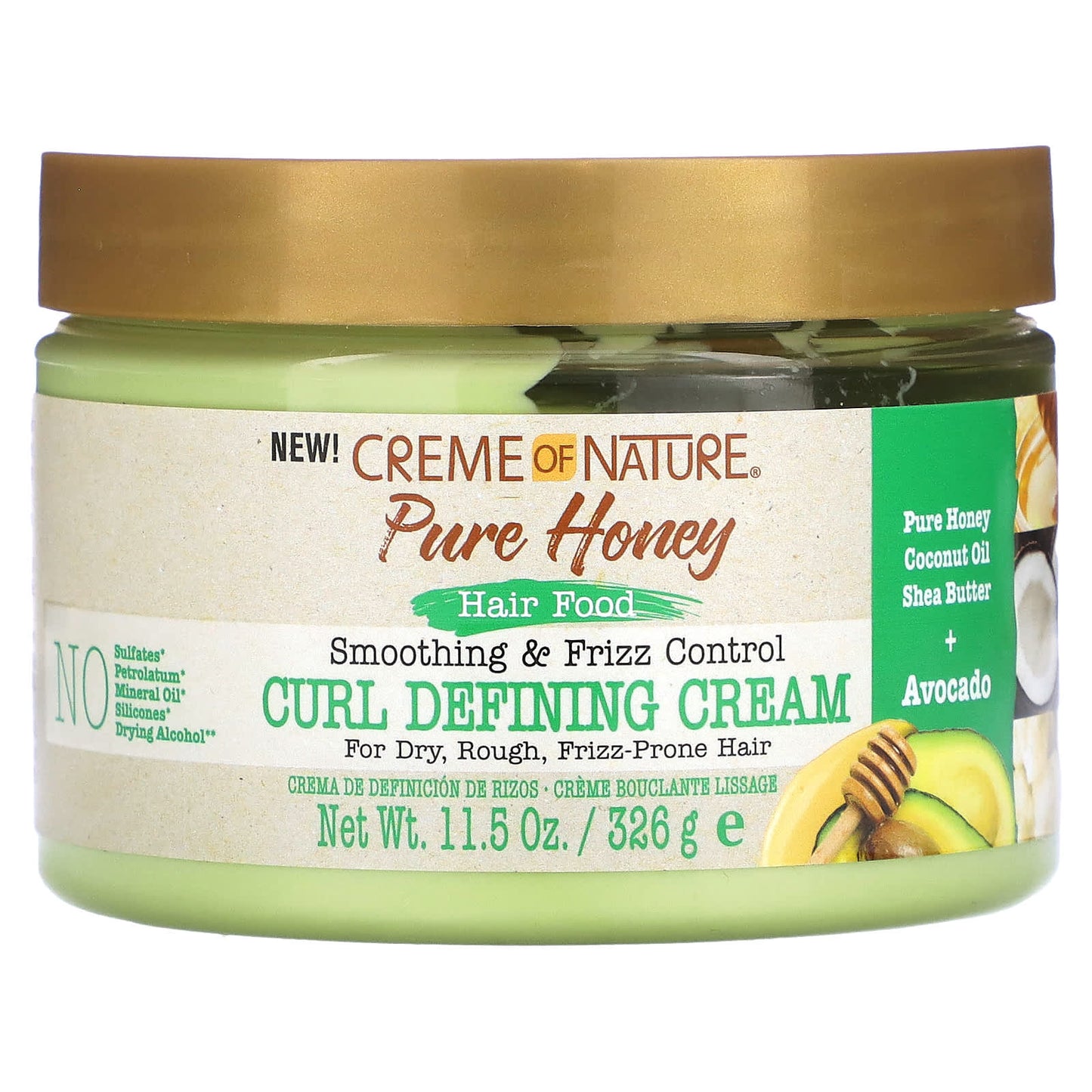Creme of Nature Pure Honey Hair Food Smoothing & Frizz Control - Image 1
