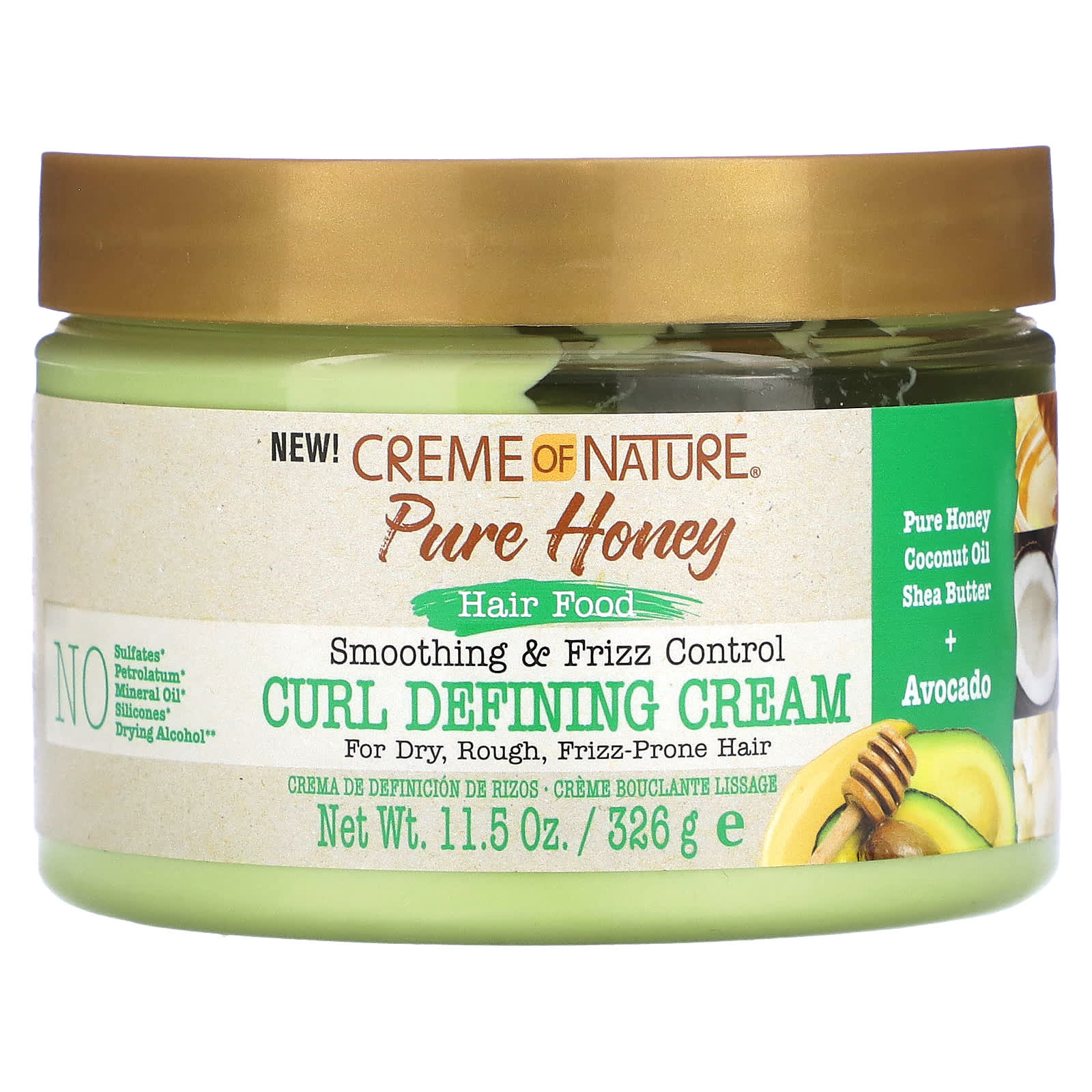 Creme of Nature Pure Honey Hair Food Smoothing & Frizz Control - Image 1