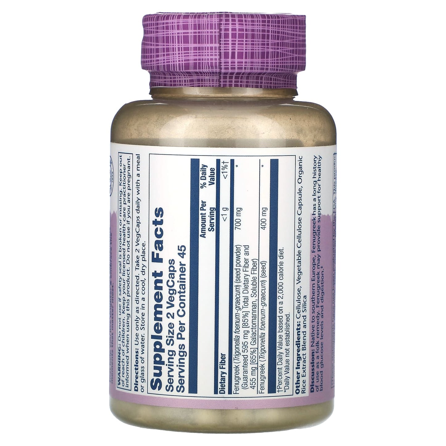 Solaray, Vital Extracts, Fenugreek, 90 VegCaps - Image 2
