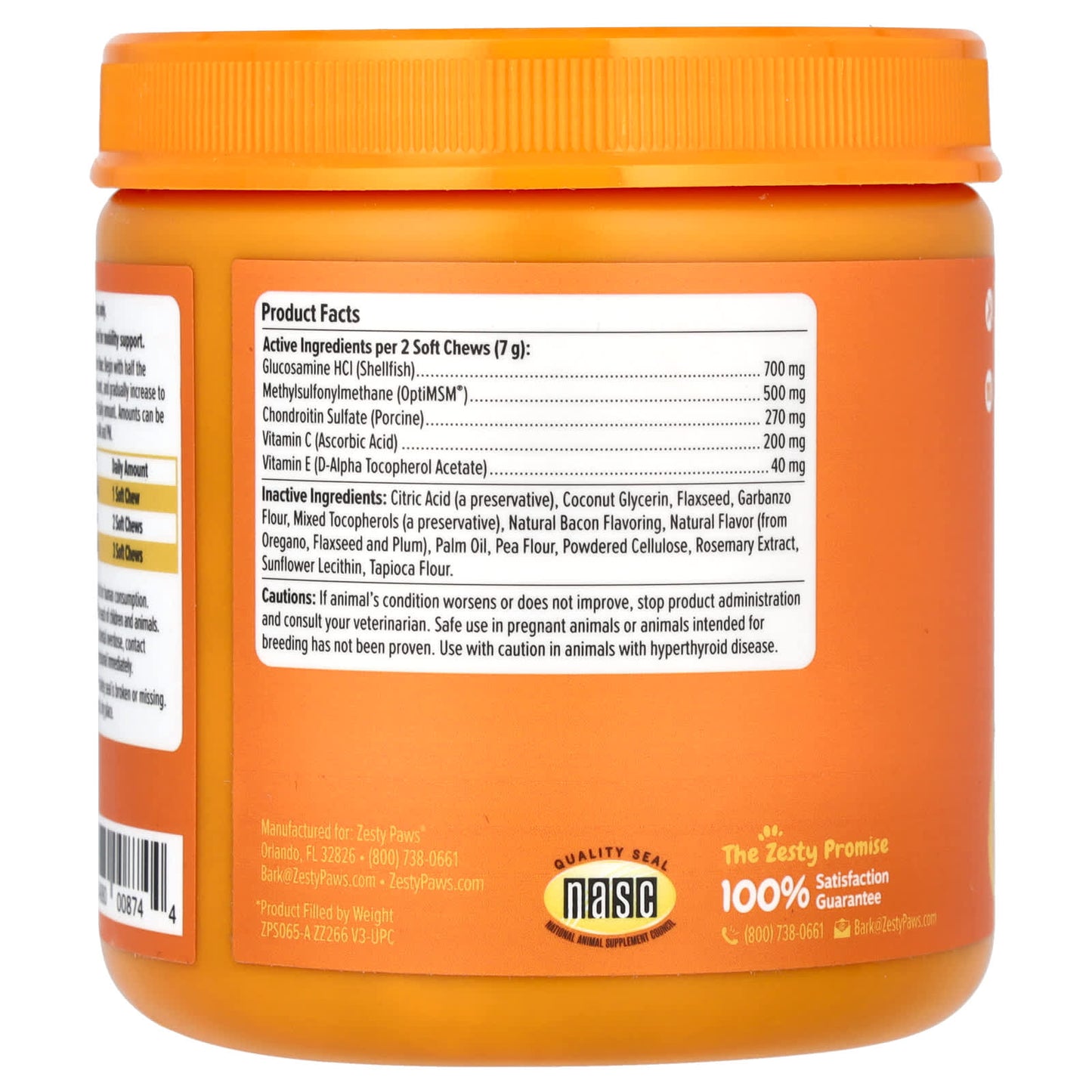 Zesty Paws, Hip & Joint Bites, For Dogs, All Ages, Bacon, 90 Soft Chews, 11.1 oz (315 g) - Image 2