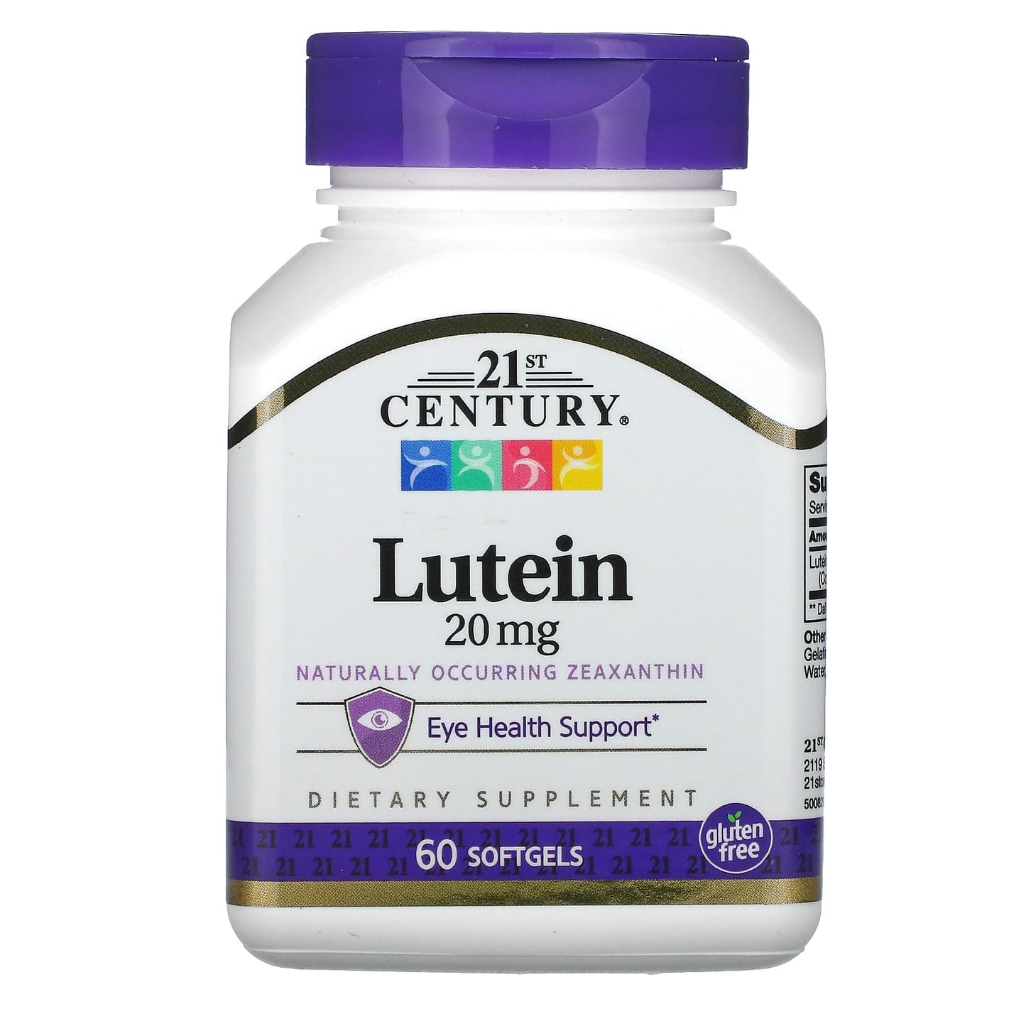 21st Century Lutein 20mg Softgels for Eye Health Support - Image 1