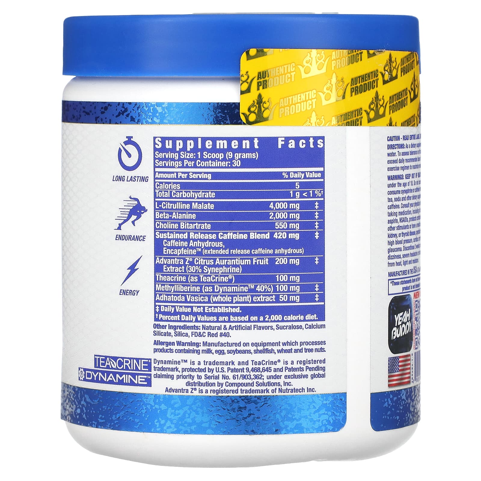 Ronnie Coleman, Signature Series, Yeah Buddy, Pre-Workout Energy Powder, Sour Berry, 9.5 oz (270 g) - Image 2