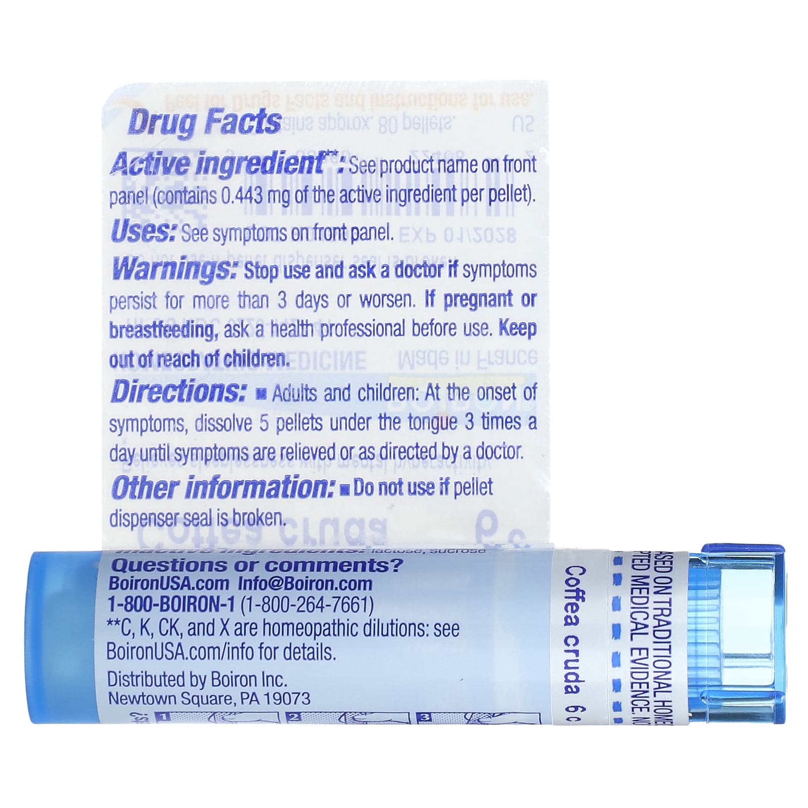 Boiron Coffea Cruda 6C, Sleep Aid, 80 Homeopathic Pellets - Image 2