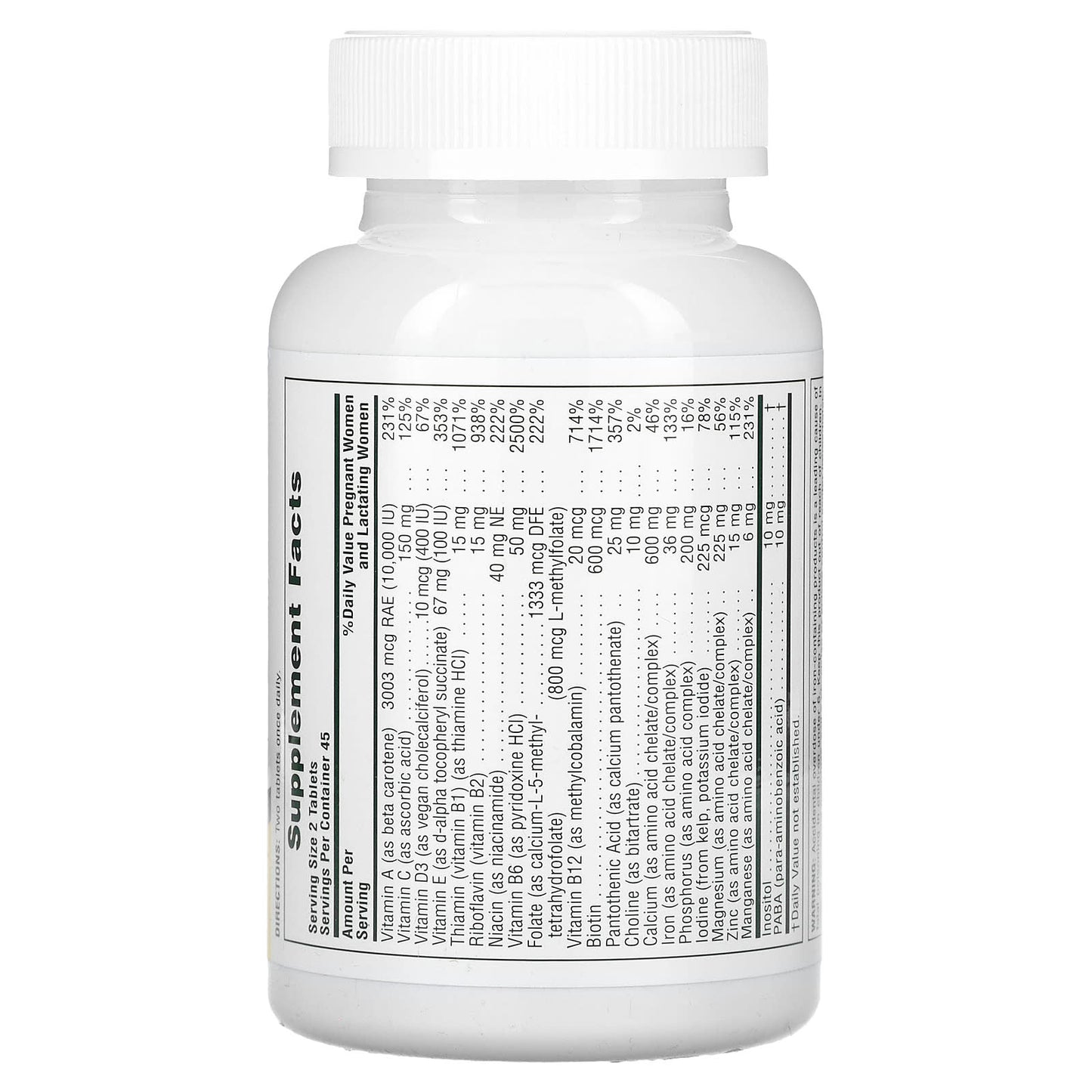 NaturesPlus, Ultra Prenatal Multivitamin, 90 Tablets - Image 2
