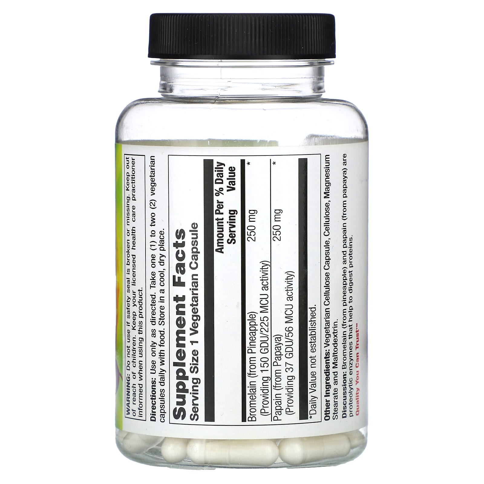 Nature's Life, Bromelain & Papain, 100 Vegetarian Capsules - Image 2