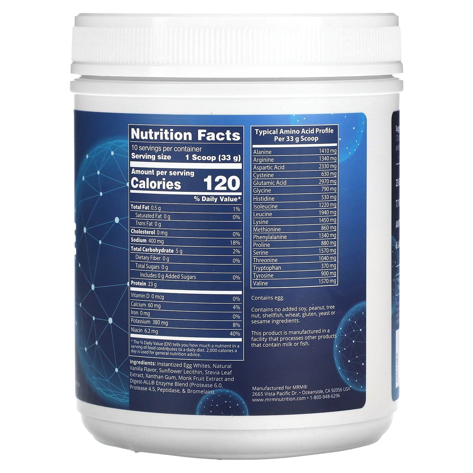 MRM Nutrition, Egg White Protein, Vanilla, 12 oz (340 g) - Image 2