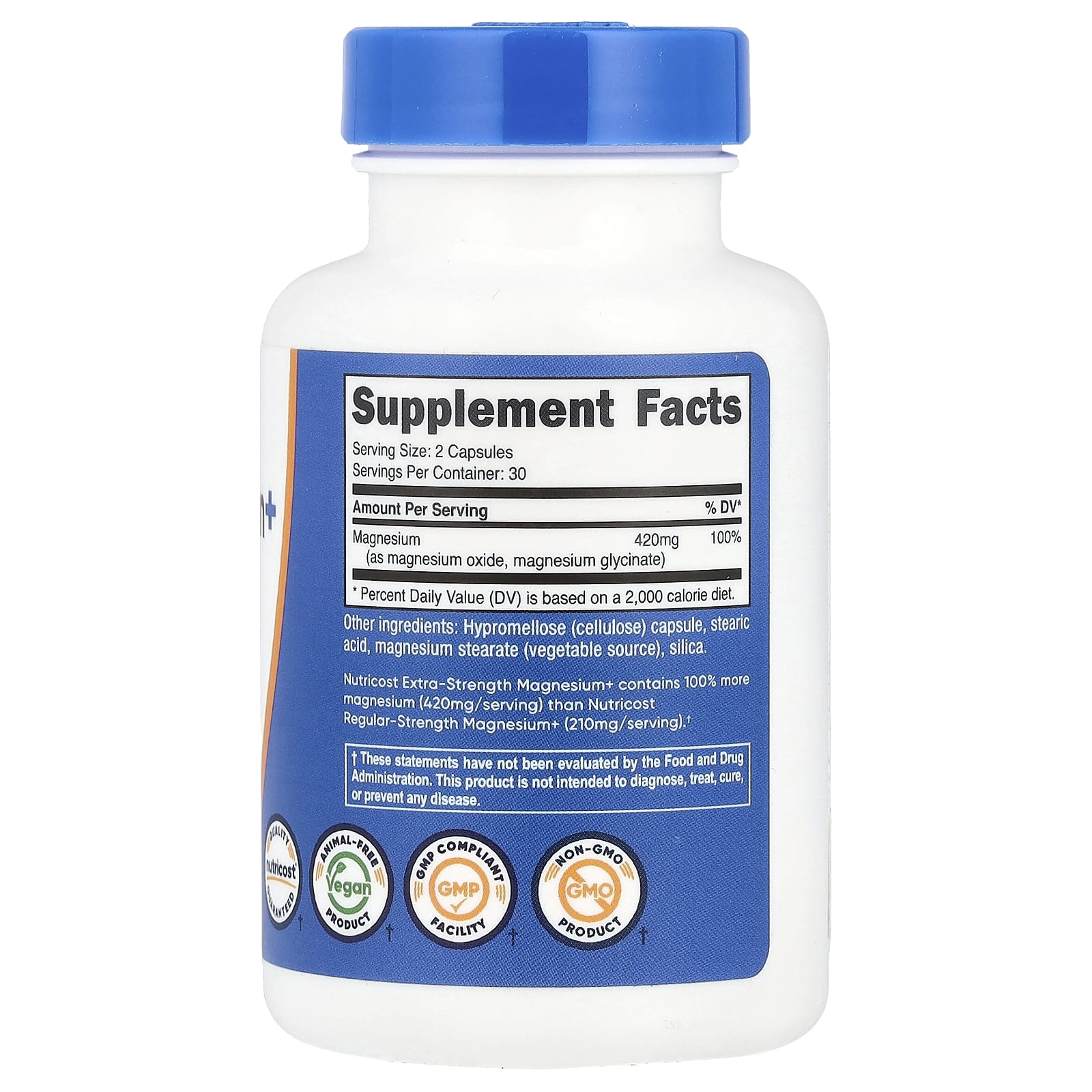 Nutricost, Magnesium+, Extra Strength, 60 Capsules (210 mg per Capsule) - Image 2