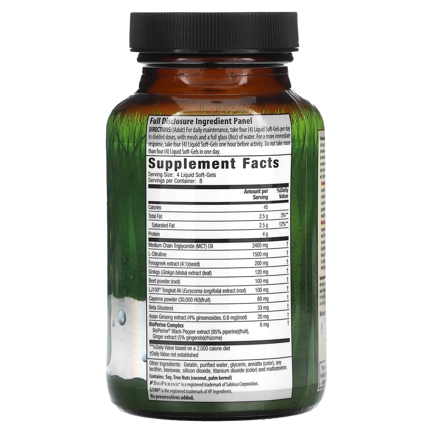 Irwin Naturals Testosterone Boost with Nitric Oxide, Liquid Soft-Gels for Men - Image 2