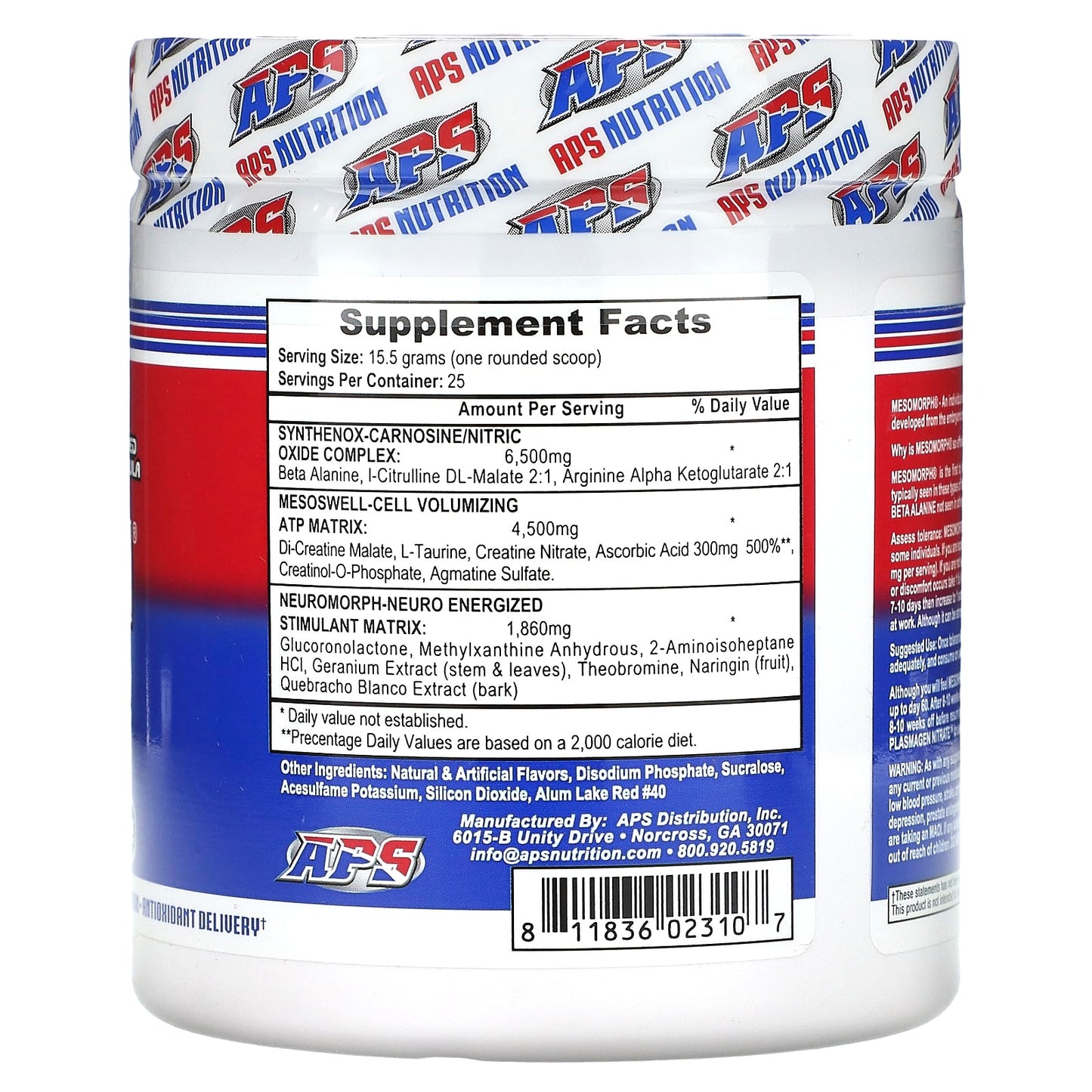 APS Mesomorph Pink Lemonade Preworkout Supplement - 13.68 oz - Image 2