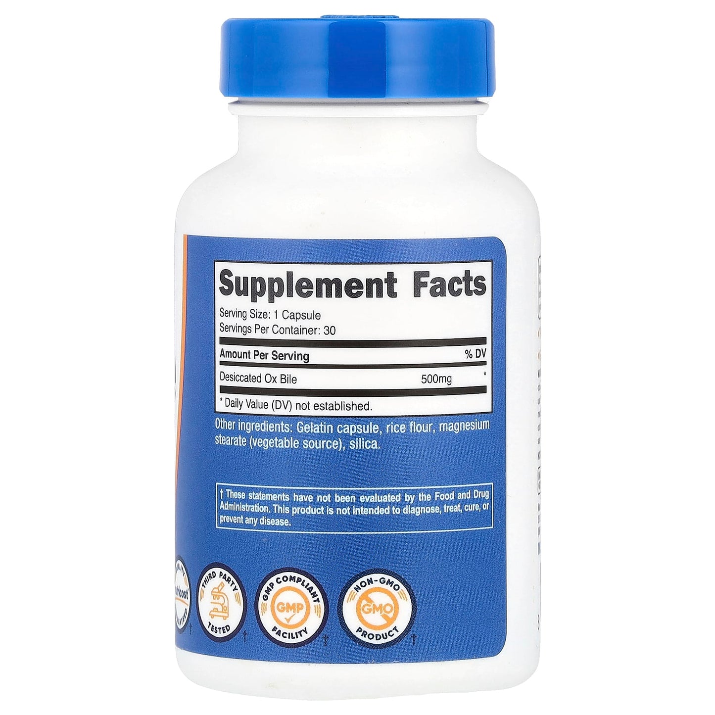 Nutricost, Ox Bile, 500 mg, 30 Capsules - Image 2