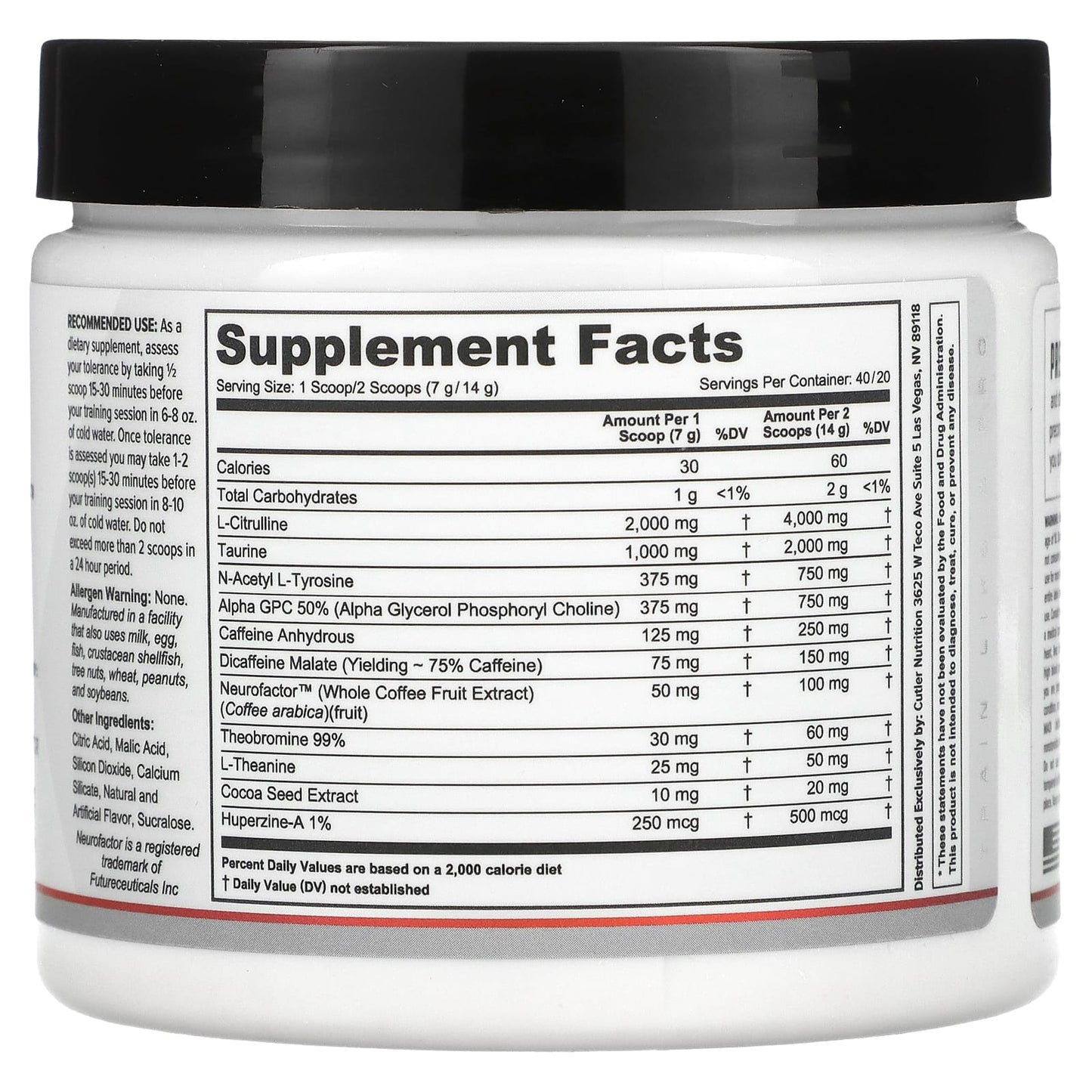 Cutler Nutrition Prevail Pre-Workout Primer for Maximum Energy & Focus - Image 2
