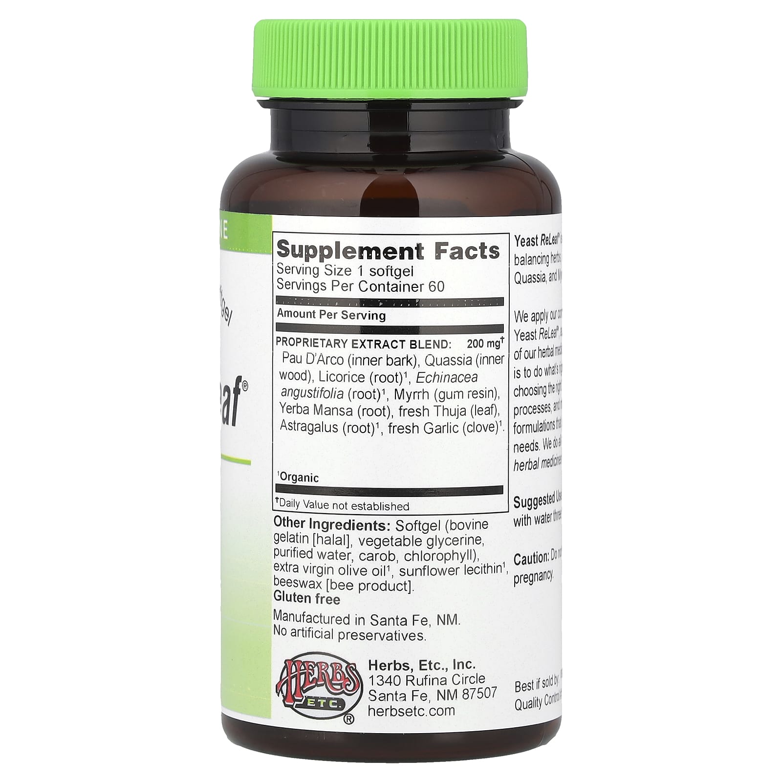 Herbal Yeast Balance with Yeast ReLeaf by Herbs Etc. - Image 2
