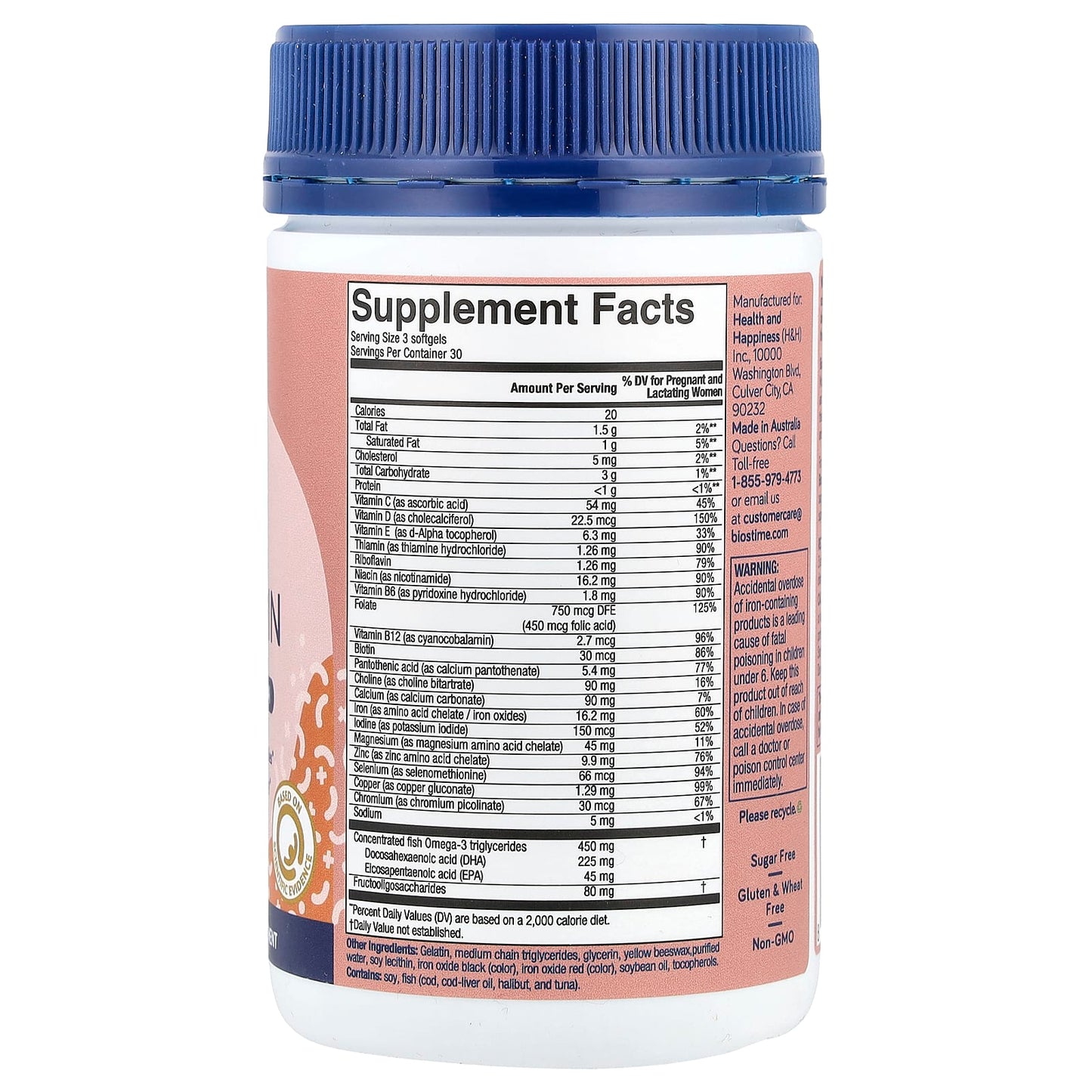 Biostime, MamaBiotic PLUS™, Advanced Prenatal Multivitamin, 90 Softgel Capsules