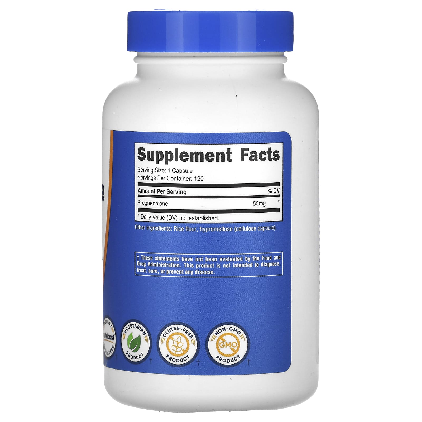 Nutricost, Pregnenolone, 50 mg, 120 Capsules - Image 2