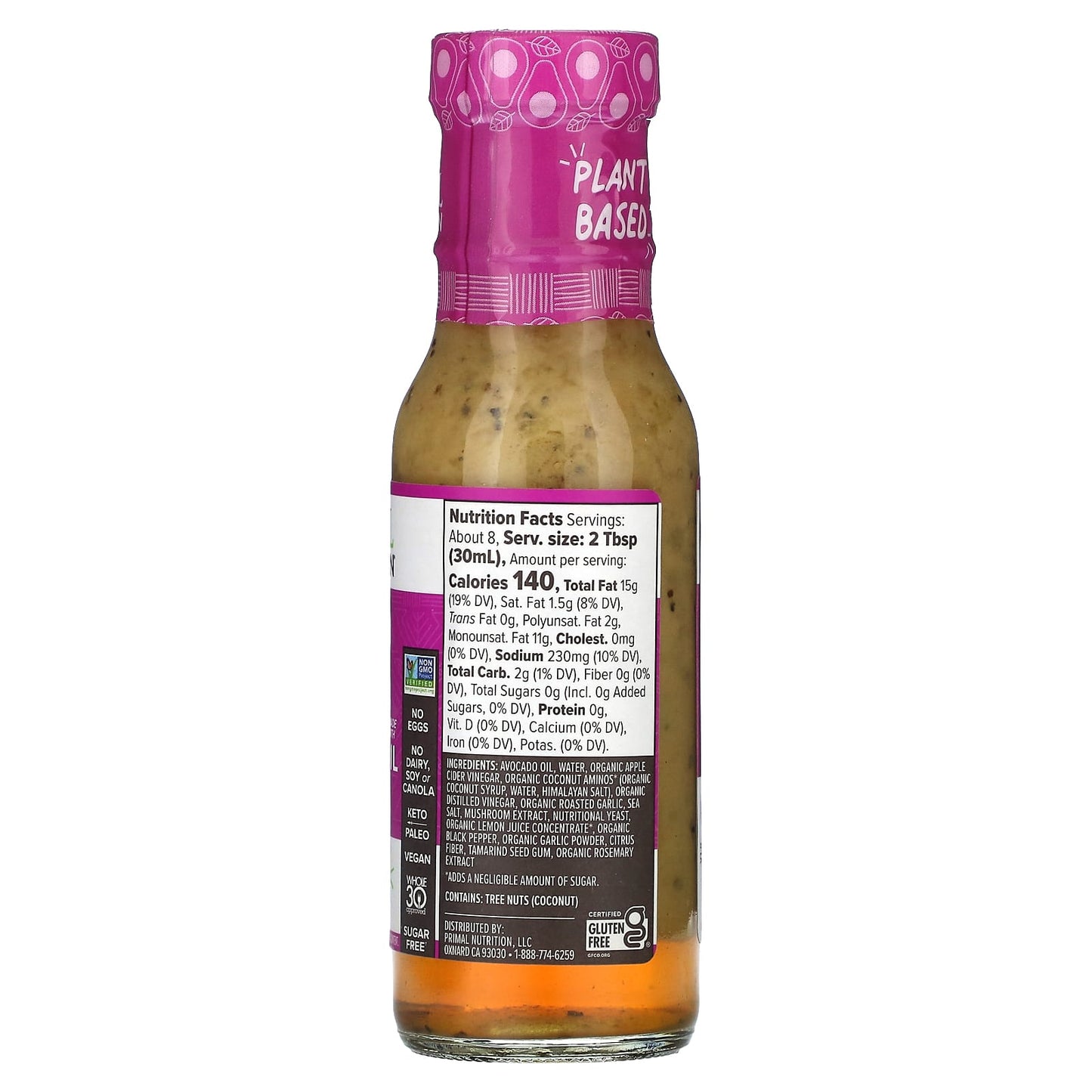 Primal Kitchen, Plant-Based Caesar Dressing & Marinade , 8 fl oz (236 ml) - Image 2