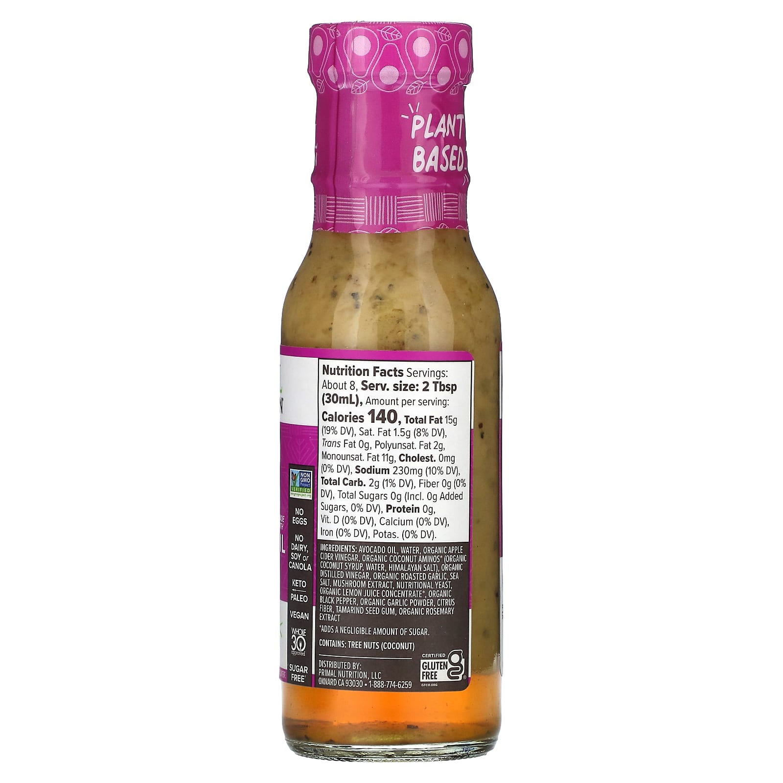 Primal Kitchen, Plant-Based Caesar Dressing & Marinade , 8 fl oz (236 ml) - Image 2