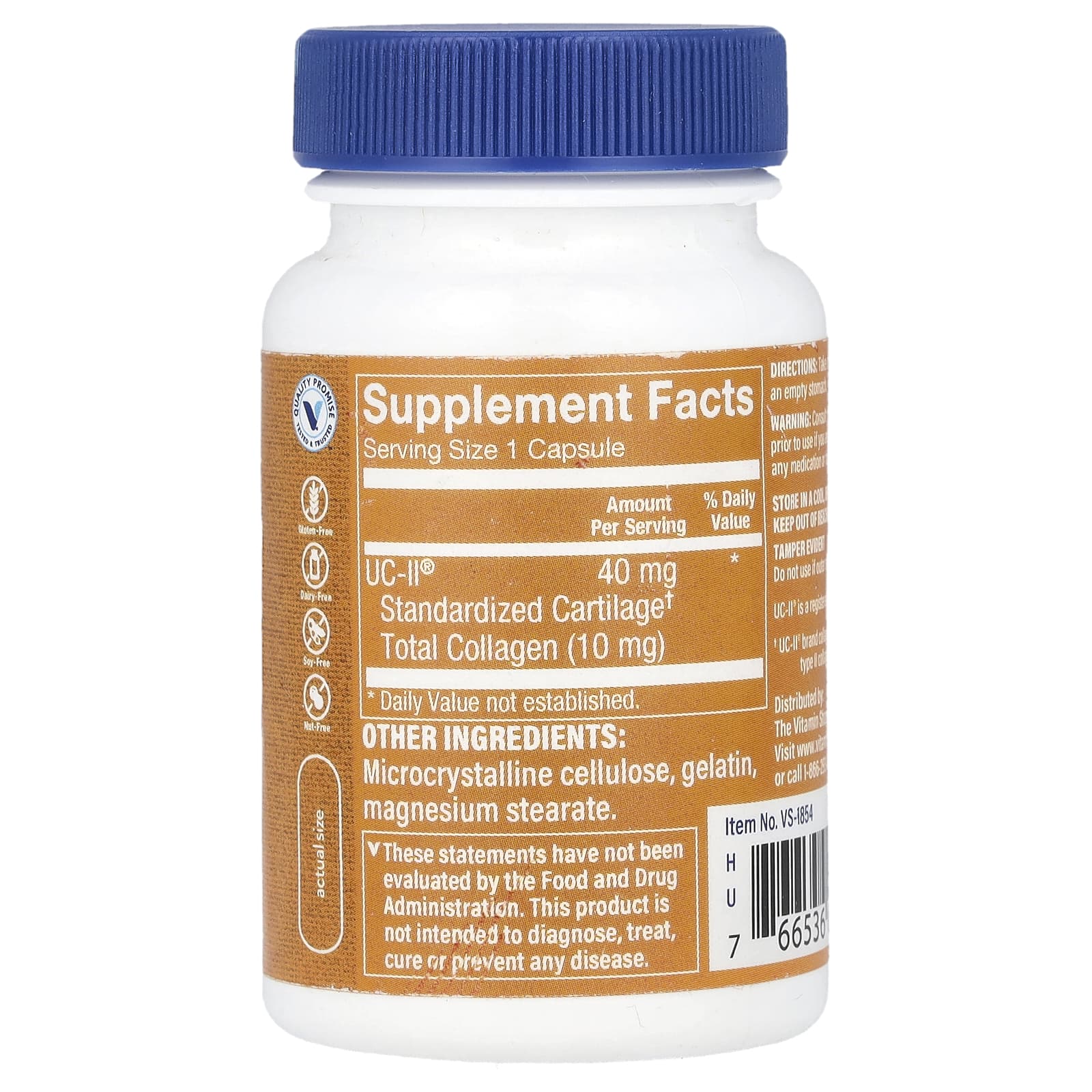 The Vitamin Shoppe, UC-II® Collagen, 40 mg, 30 Capsules - Image 2