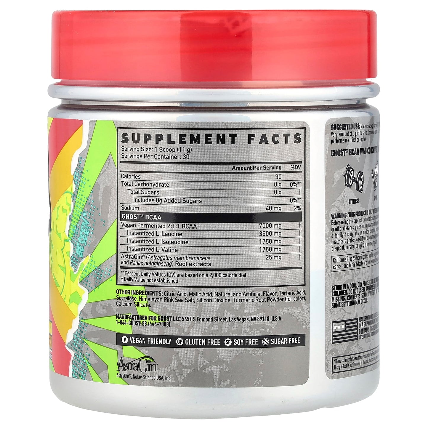 Ghost BCAA Lemon Crush, 330g - All-Day Energy & Endurance - Image 2