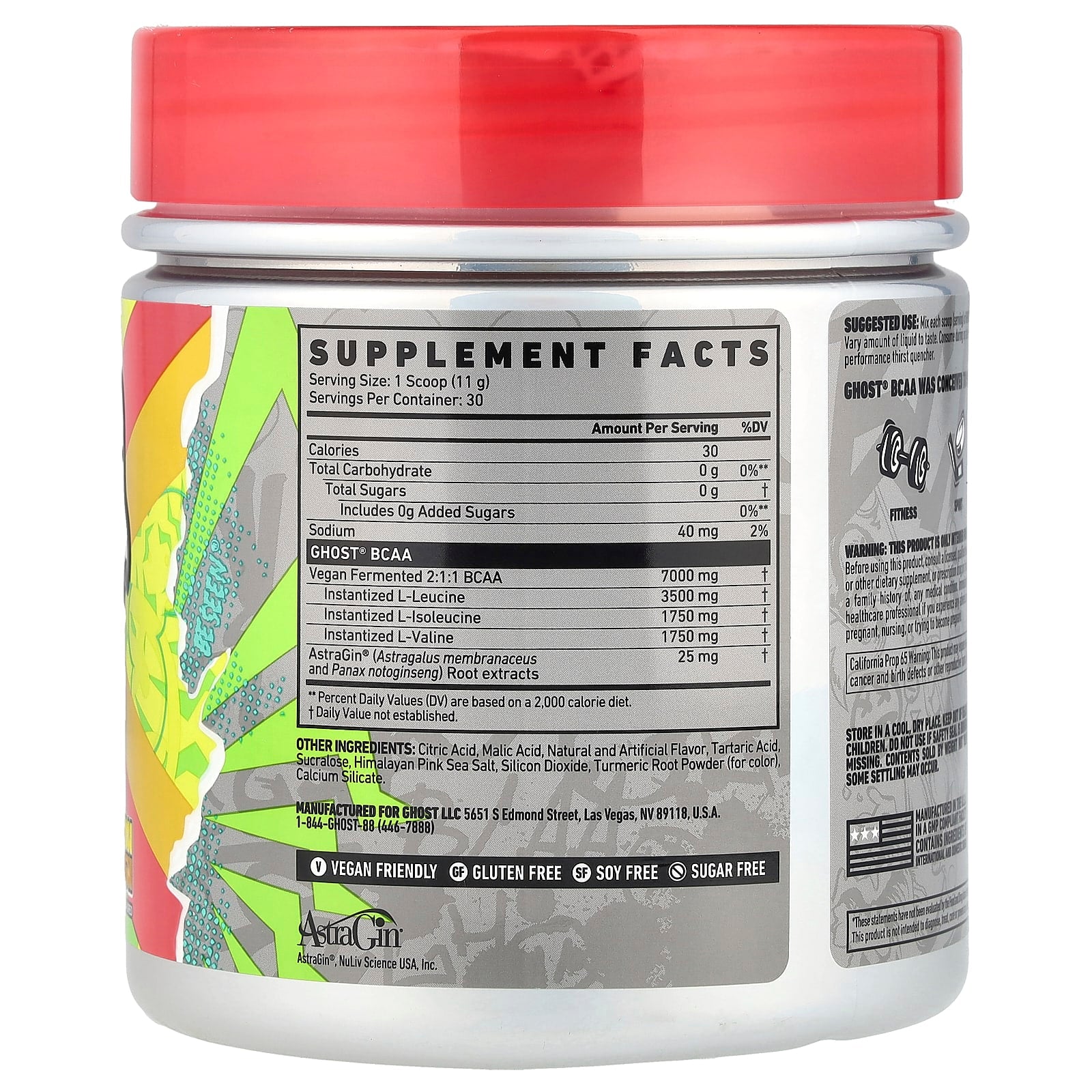 Ghost BCAA Lemon Crush, 330g - All-Day Energy & Endurance - Image 2