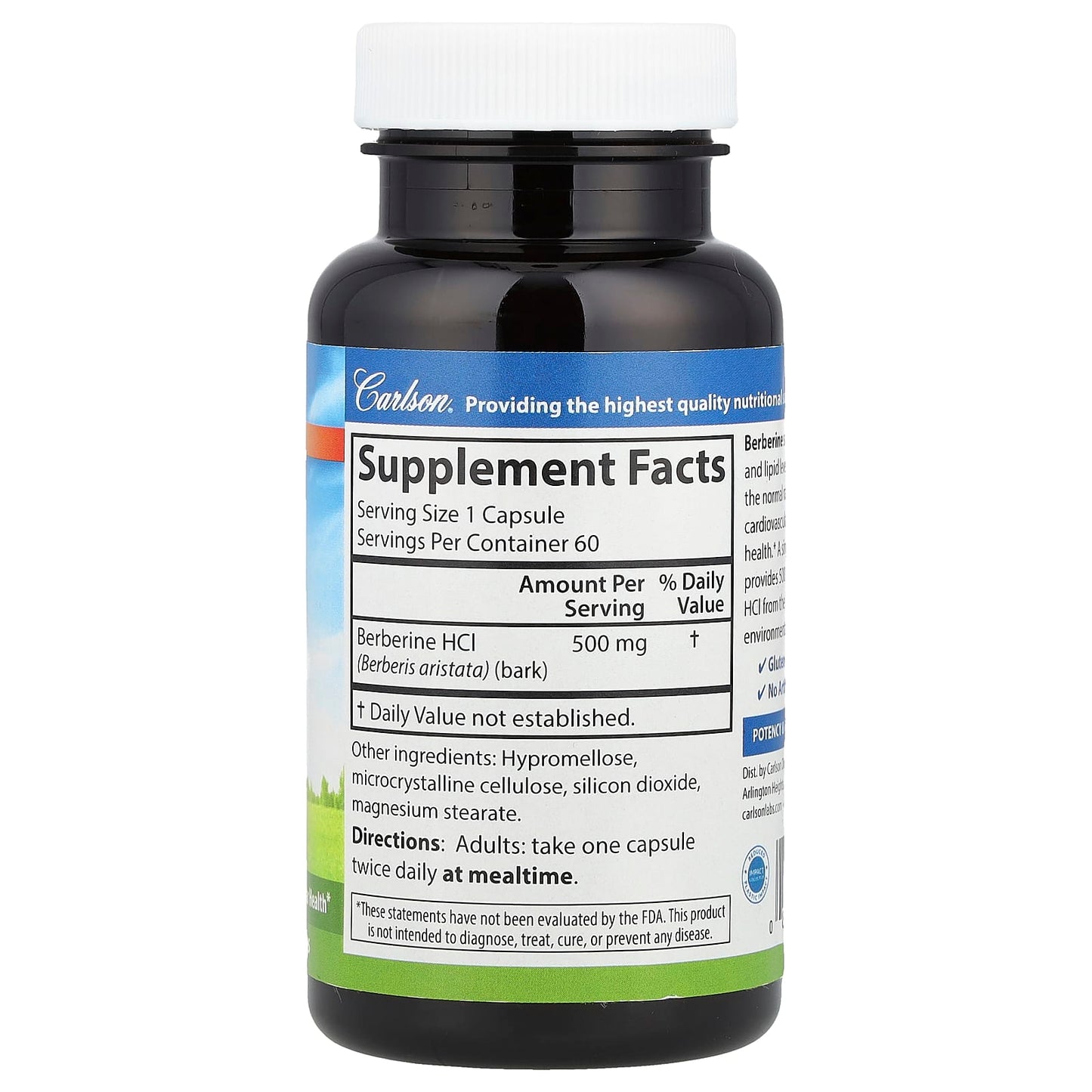 Optimize Your Glucose Levels with Carlson's Berberine 500mg - Image 2