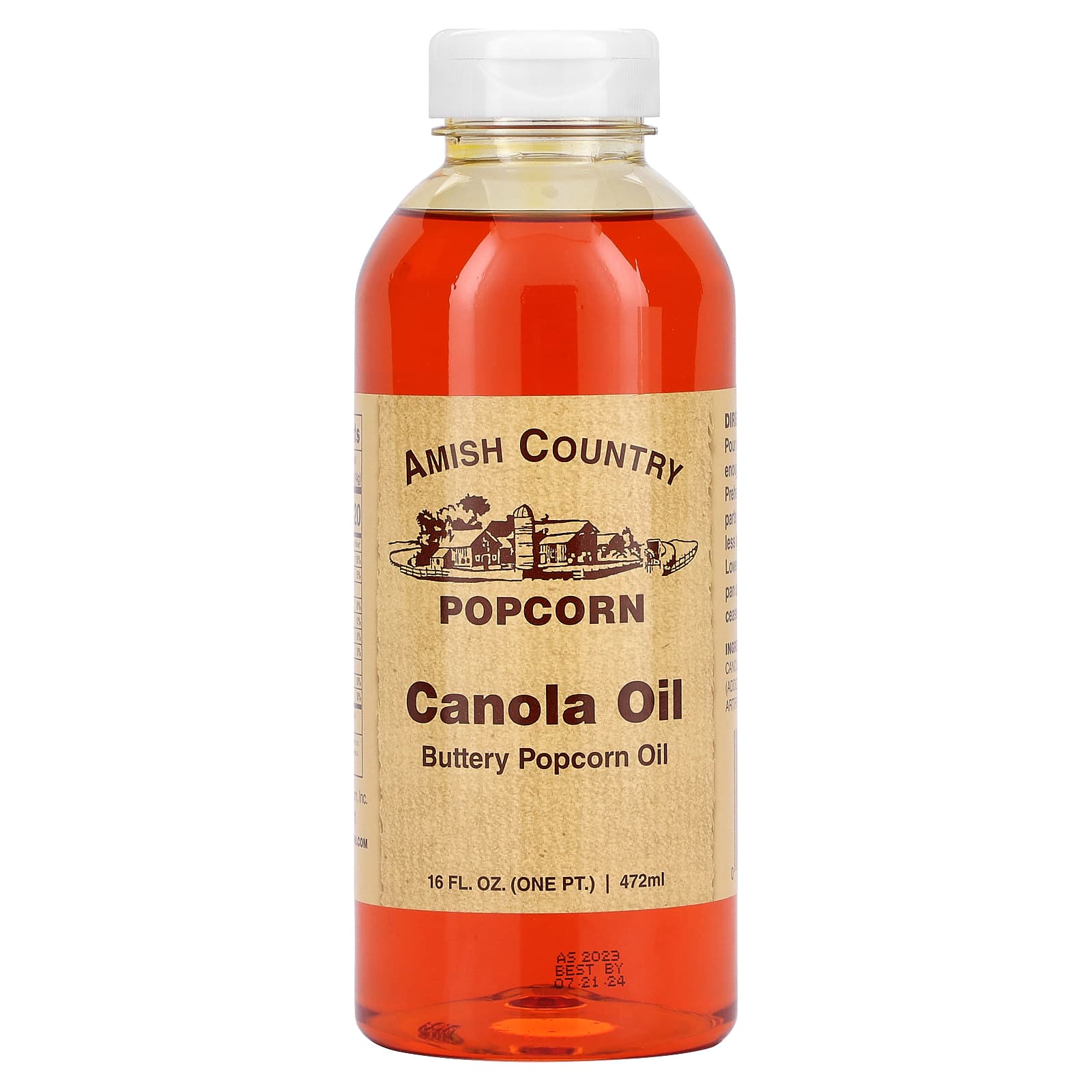Amish Country Buttery Popcorn Oil - 16 fl oz (472 ml) - Image 1