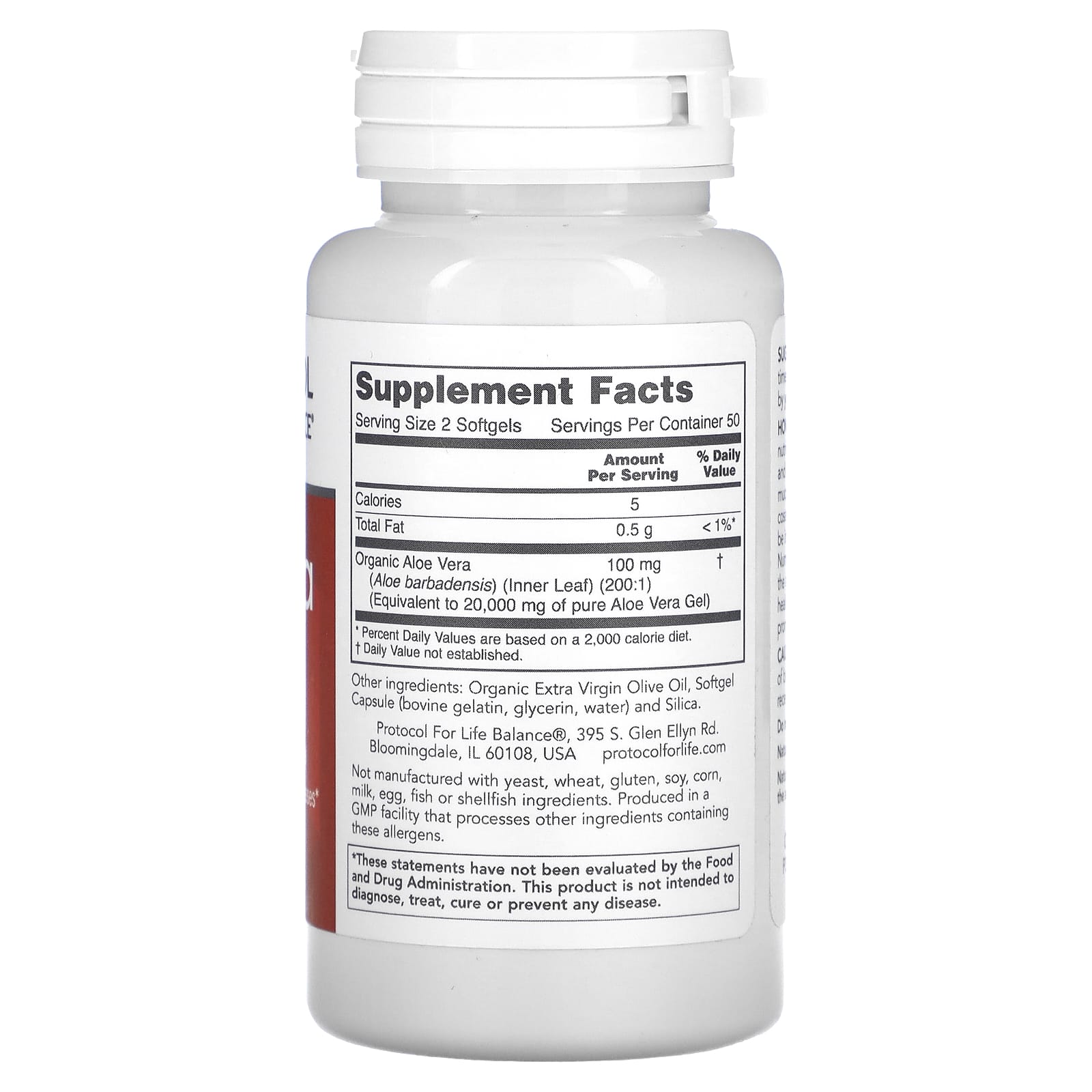 Protocol for Life Balance, Aloe Vera Gels, 10,000 mg, 100 Softgels - Image 2
