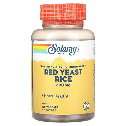 Solaray, Red Yeast Rice, 600 mg, 120 VegCaps - Image 1