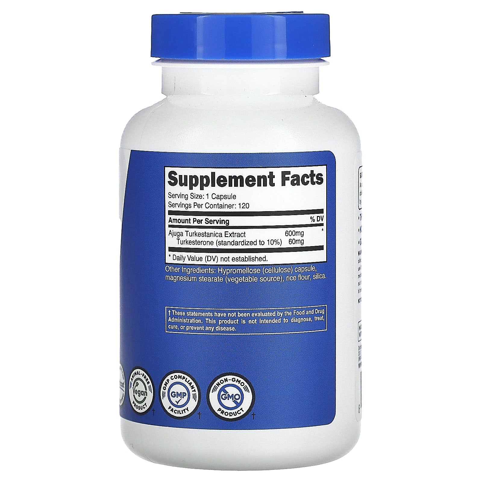 Nutricost, Performance, Turkesterone, 600 mg, 120 Capsules - Image 2
