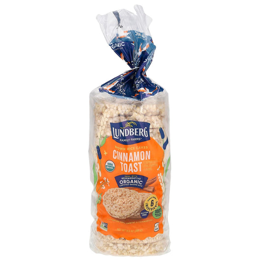 Lundberg, Organic Brown Rice Cakes, Cinnamon Toast, 9.5 oz (269 g) - Image 1