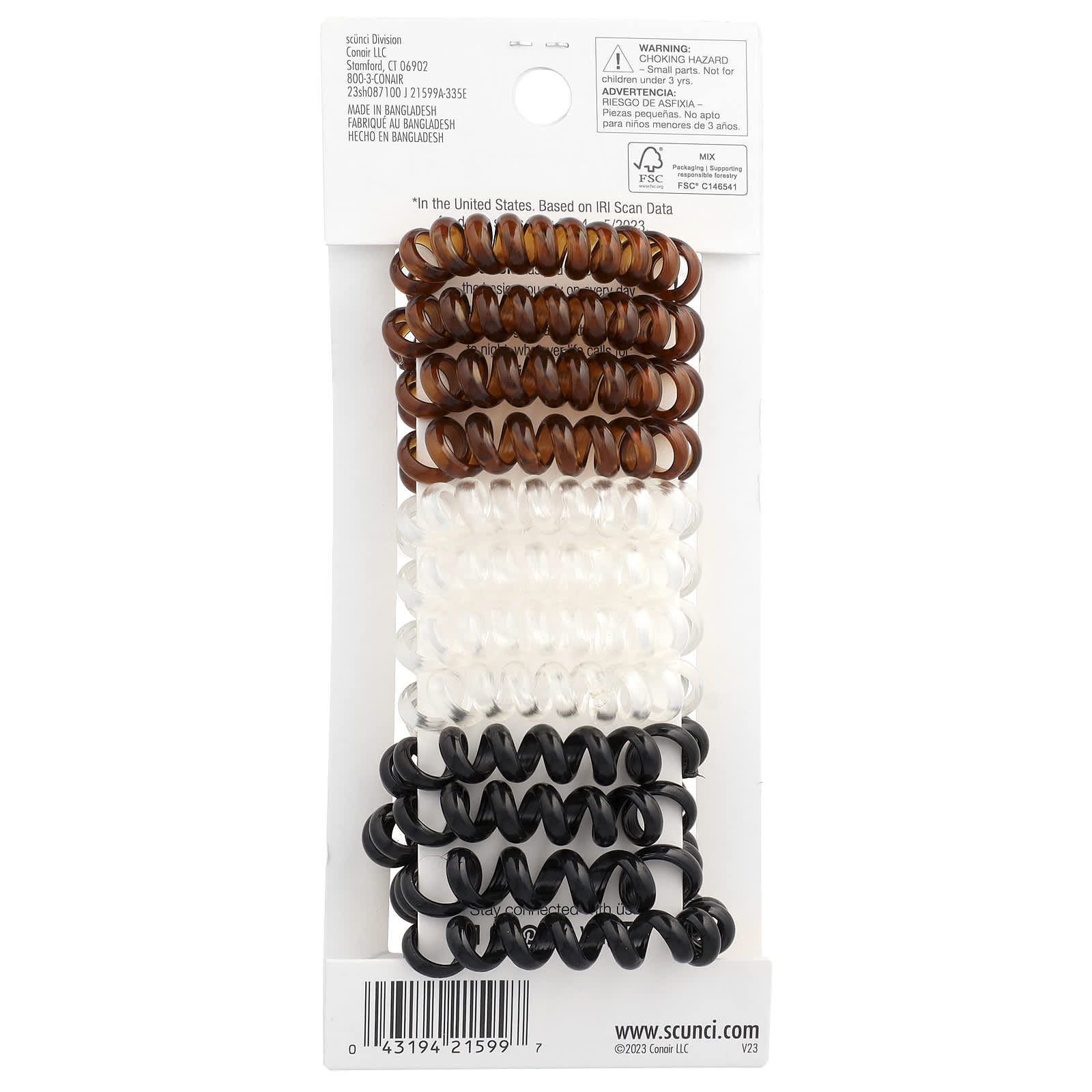 Scunci, Spirals™, Assorted Colors, 12 Pieces - Image 2