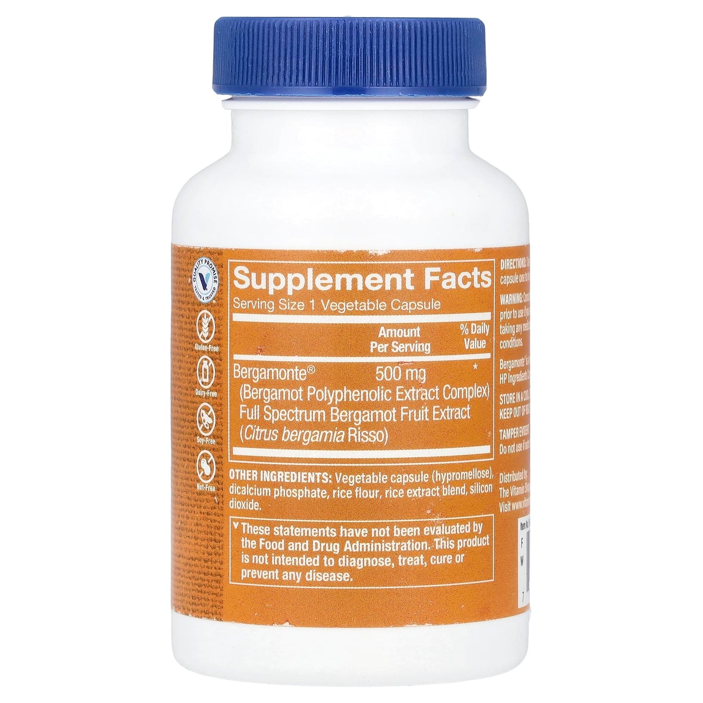 The Vitamin Shoppe, Citrus Bergamot, 500 mg, 60 Vegetable Capsules - Image 2