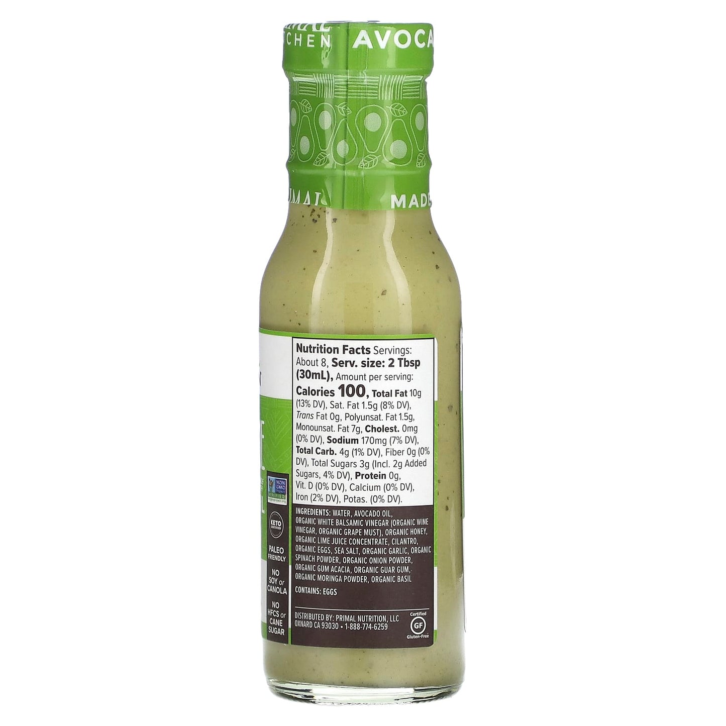 Primal Kitchen, Dressing & Marinade Made with Avocado Oil, Cilantro Lime, 8 fl oz (236 ml) - Image 2