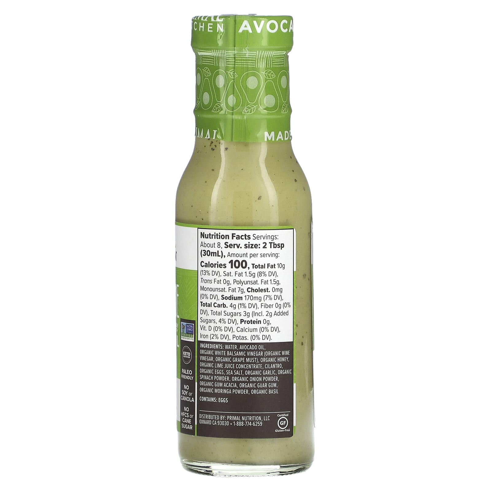 Primal Kitchen, Dressing & Marinade Made with Avocado Oil, Cilantro Lime, 8 fl oz (236 ml) - Image 2