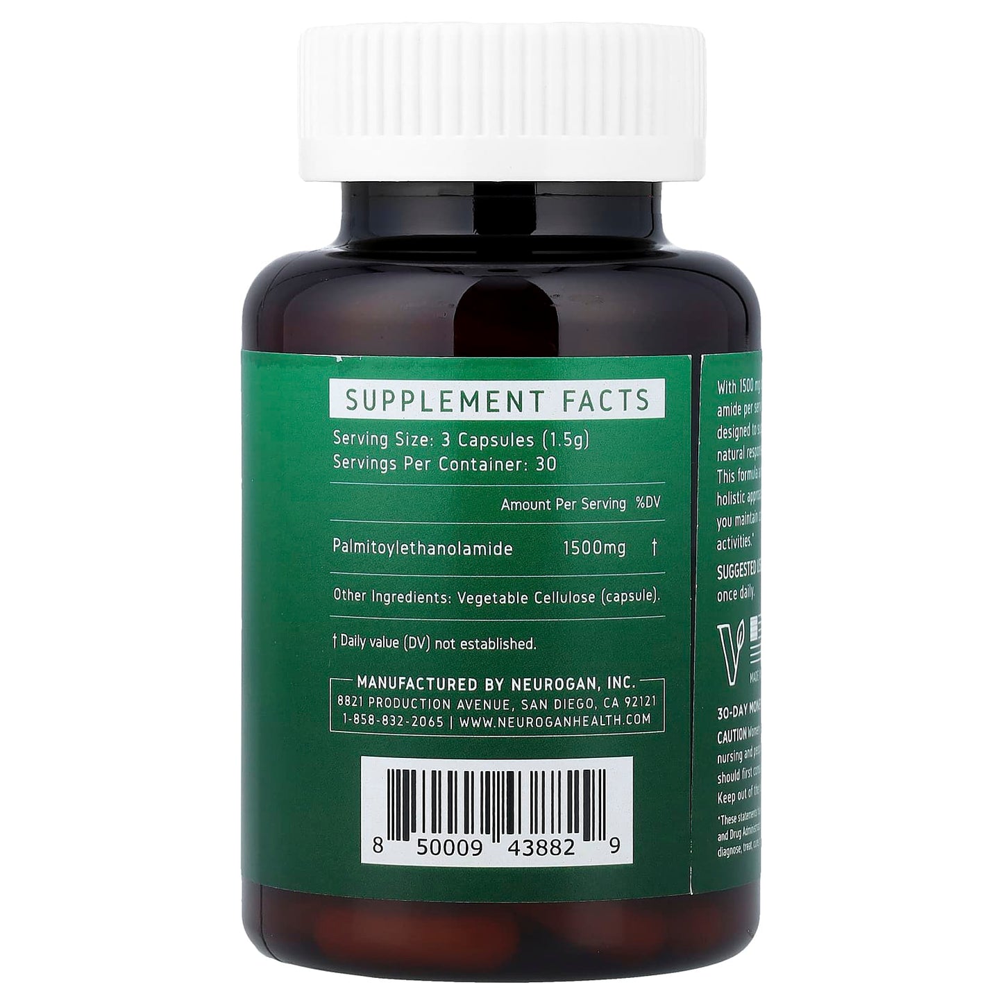 Neurogan Health, Pea Pro, 90 Capsules (500 mg per Capsule) - Image 2