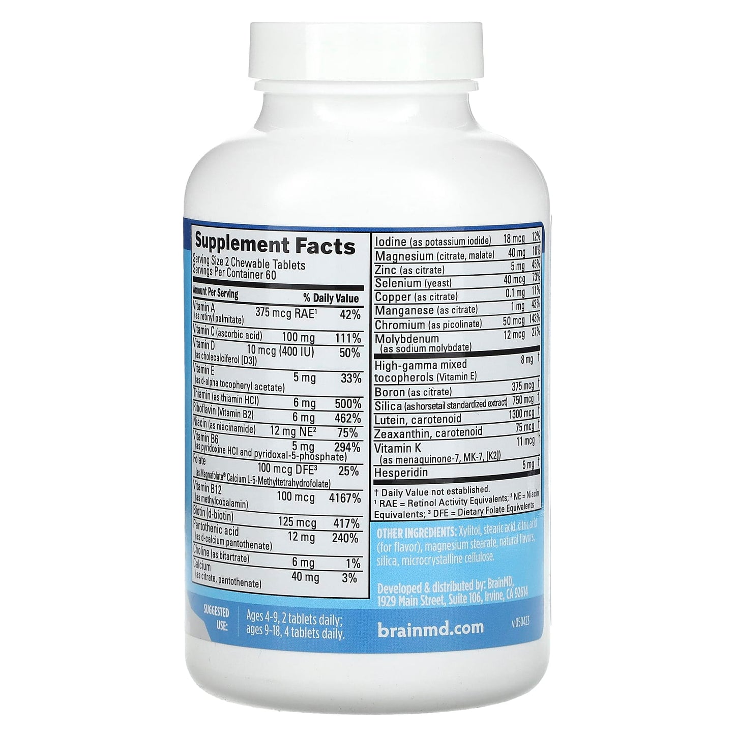 BrainMD Kids' Neurovite Multivitamin Chewables for Healthy Brain & Body - Image 2
