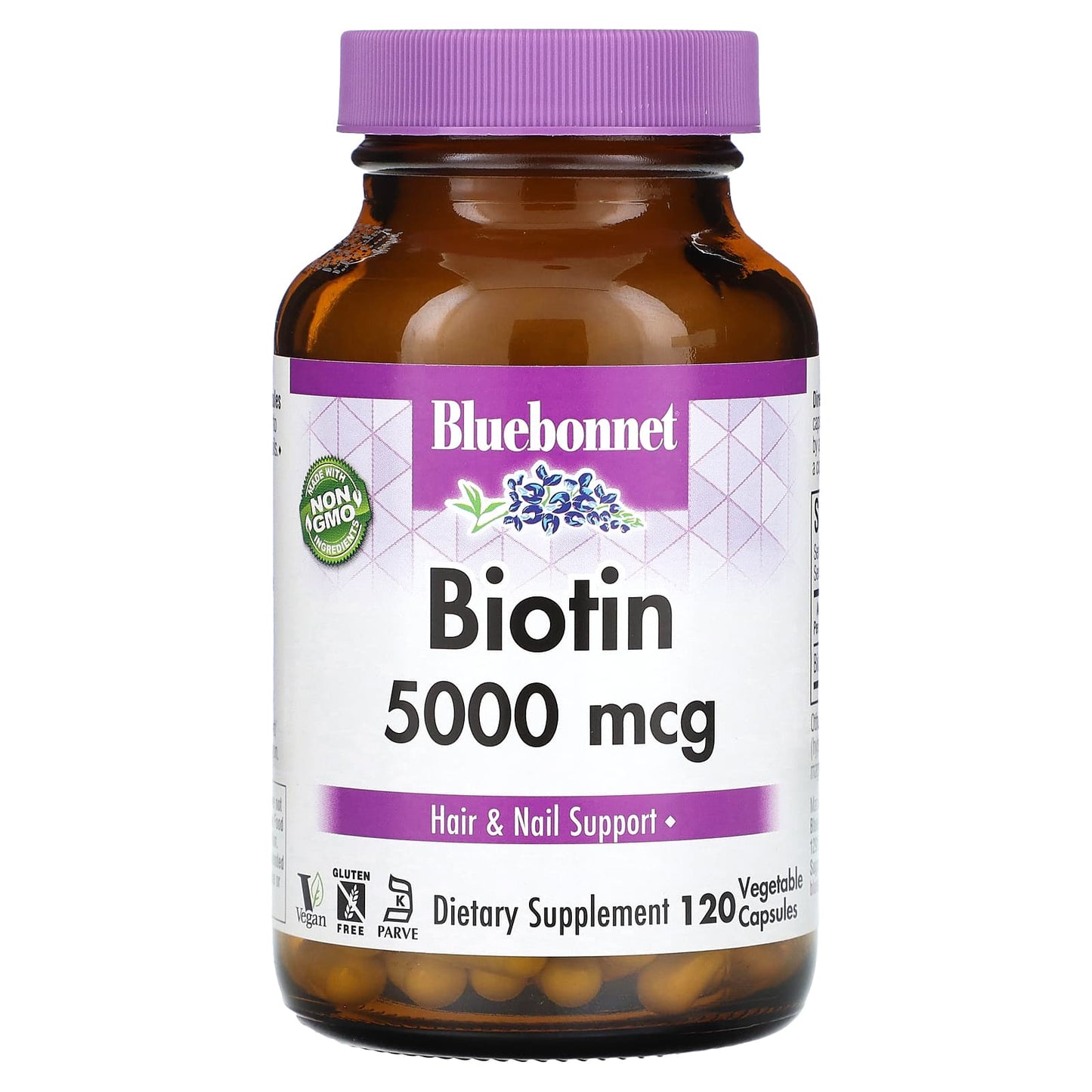 Biotin 5000 mcg Hair & Nail Support Supplement - Image 1