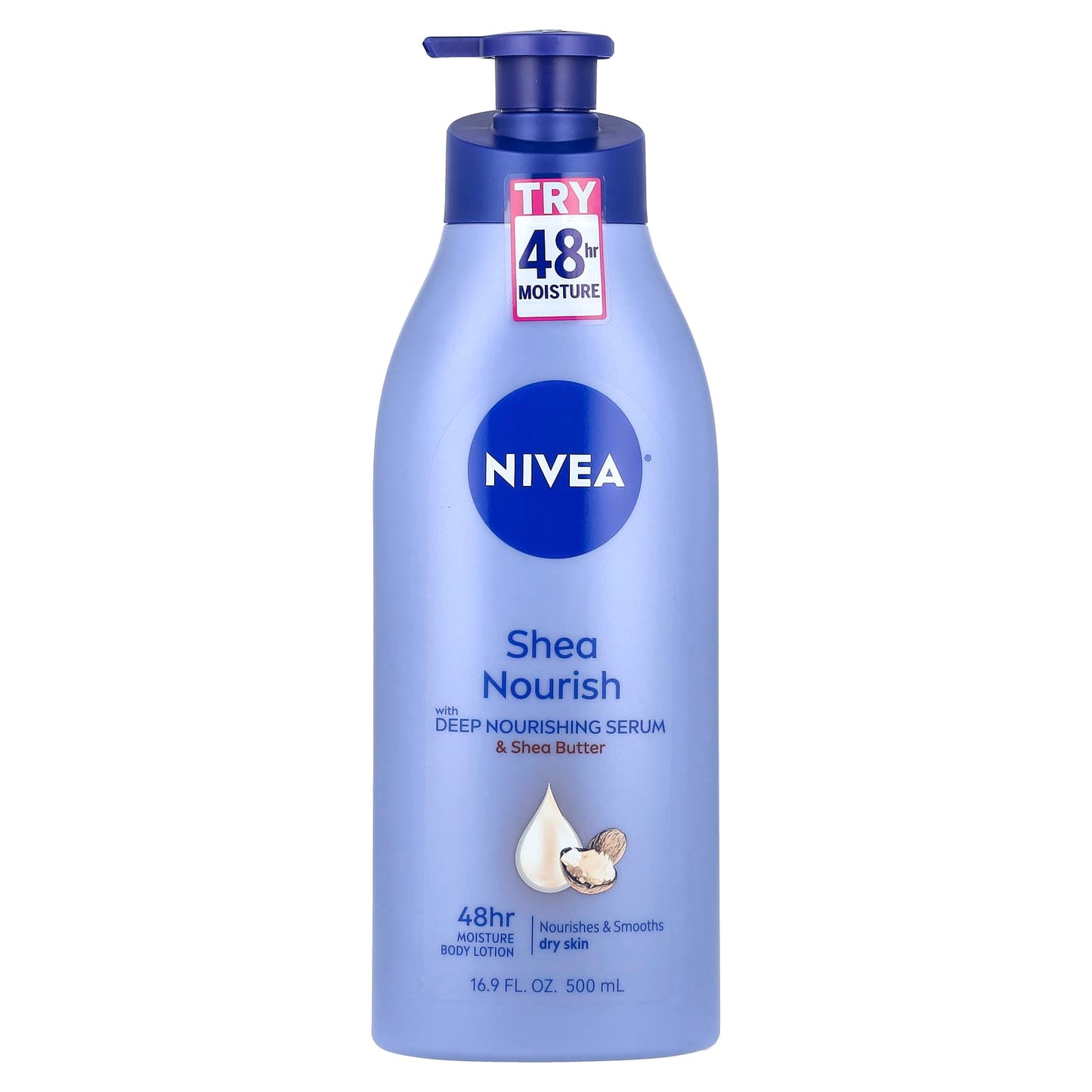 Nivea, Shea Nourish Body Lotion, 16.9 fl oz (500 ml) - Image 1