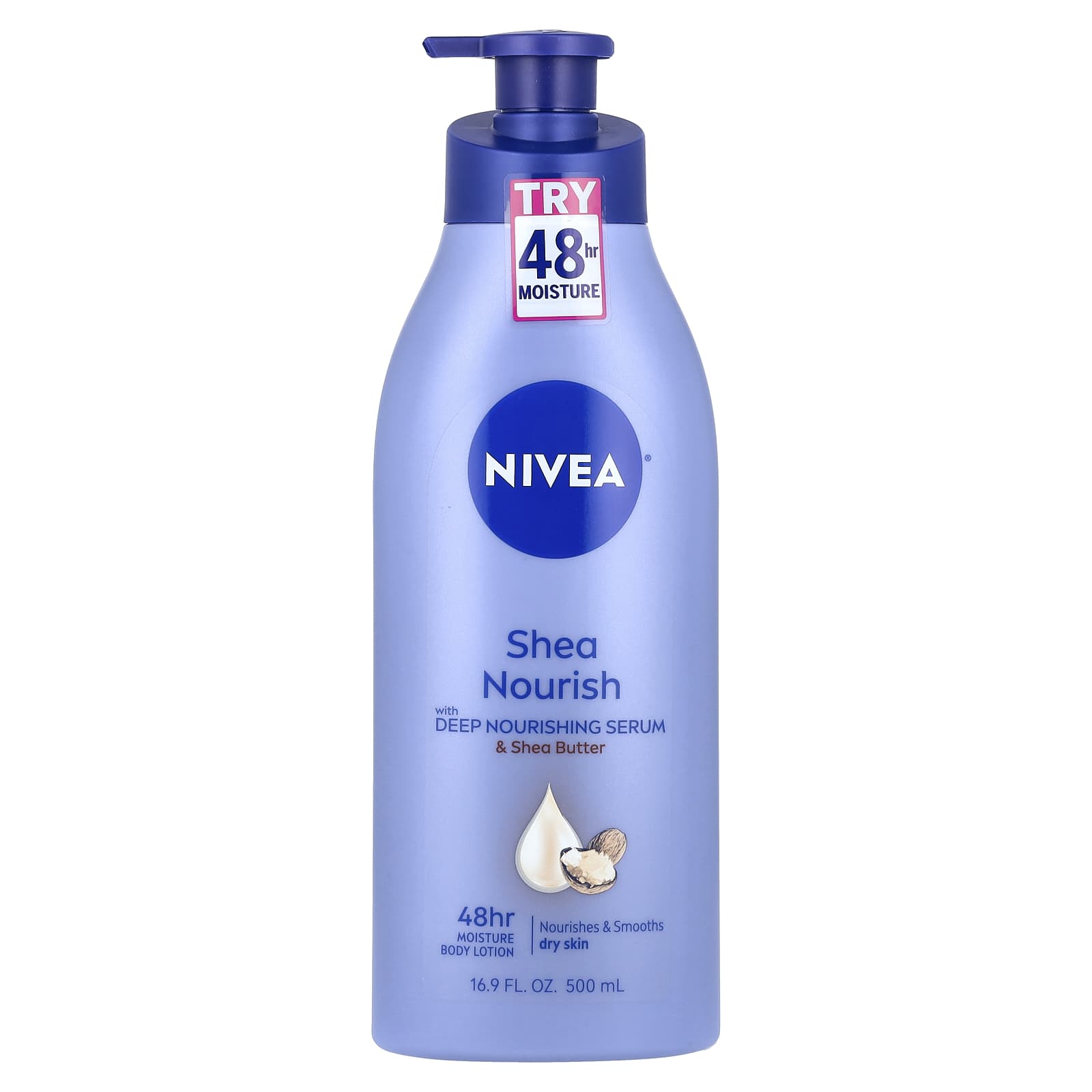 Nivea, Shea Nourish Body Lotion, 16.9 fl oz (500 ml) - Image 1