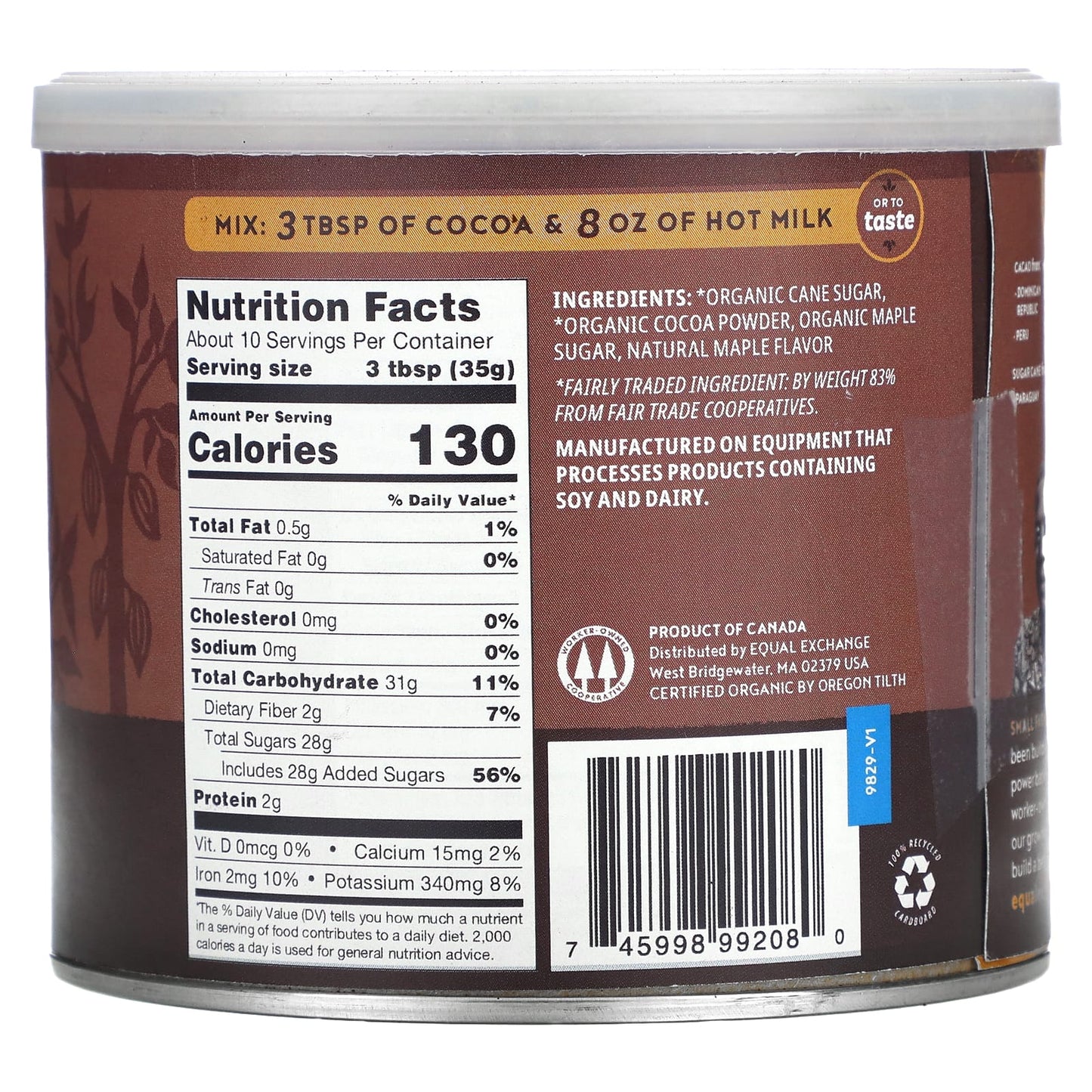 Rich Organic Hot Cocoa by Equal Exchange | USDA Organic - Image 2