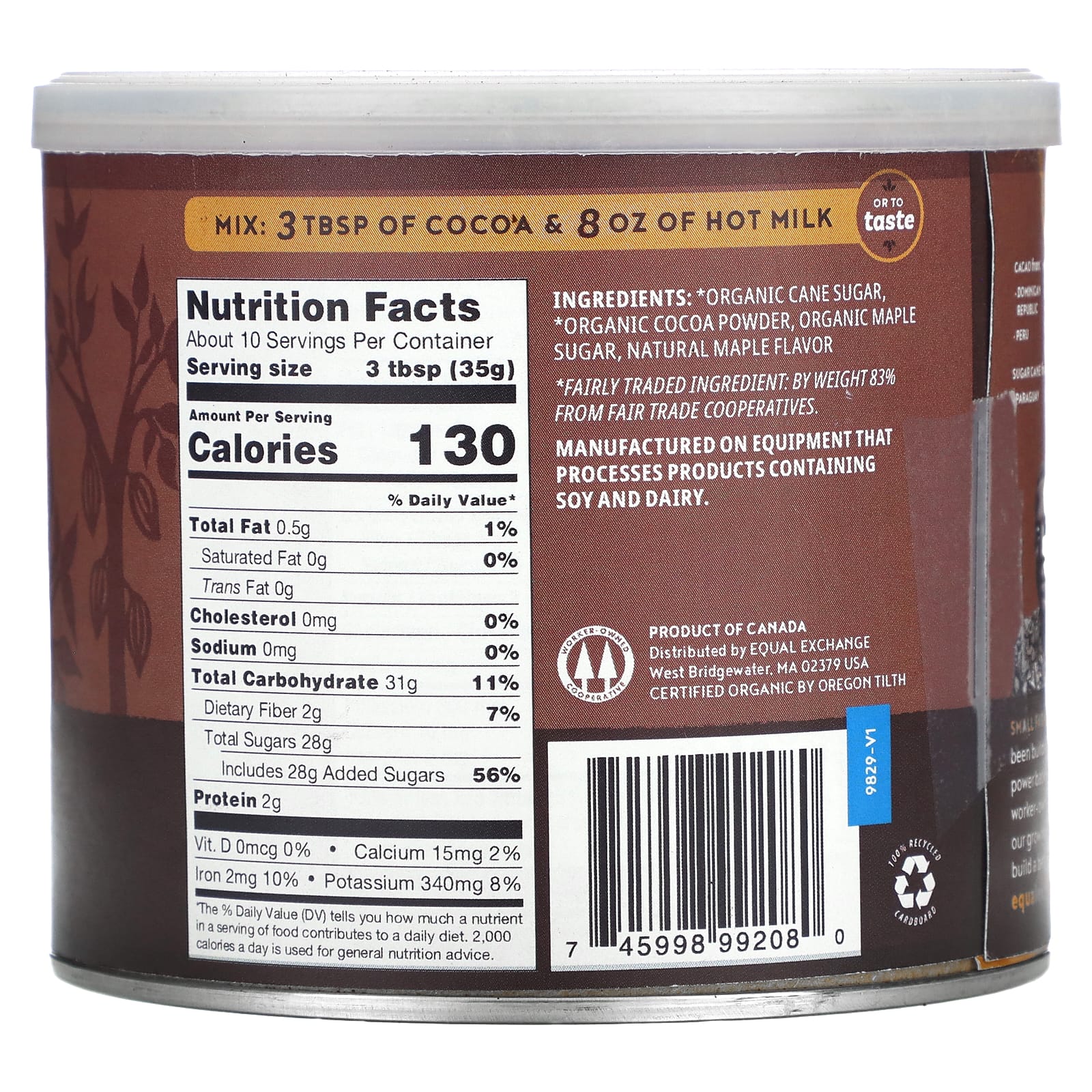 Rich Organic Hot Cocoa by Equal Exchange | USDA Organic - Image 2