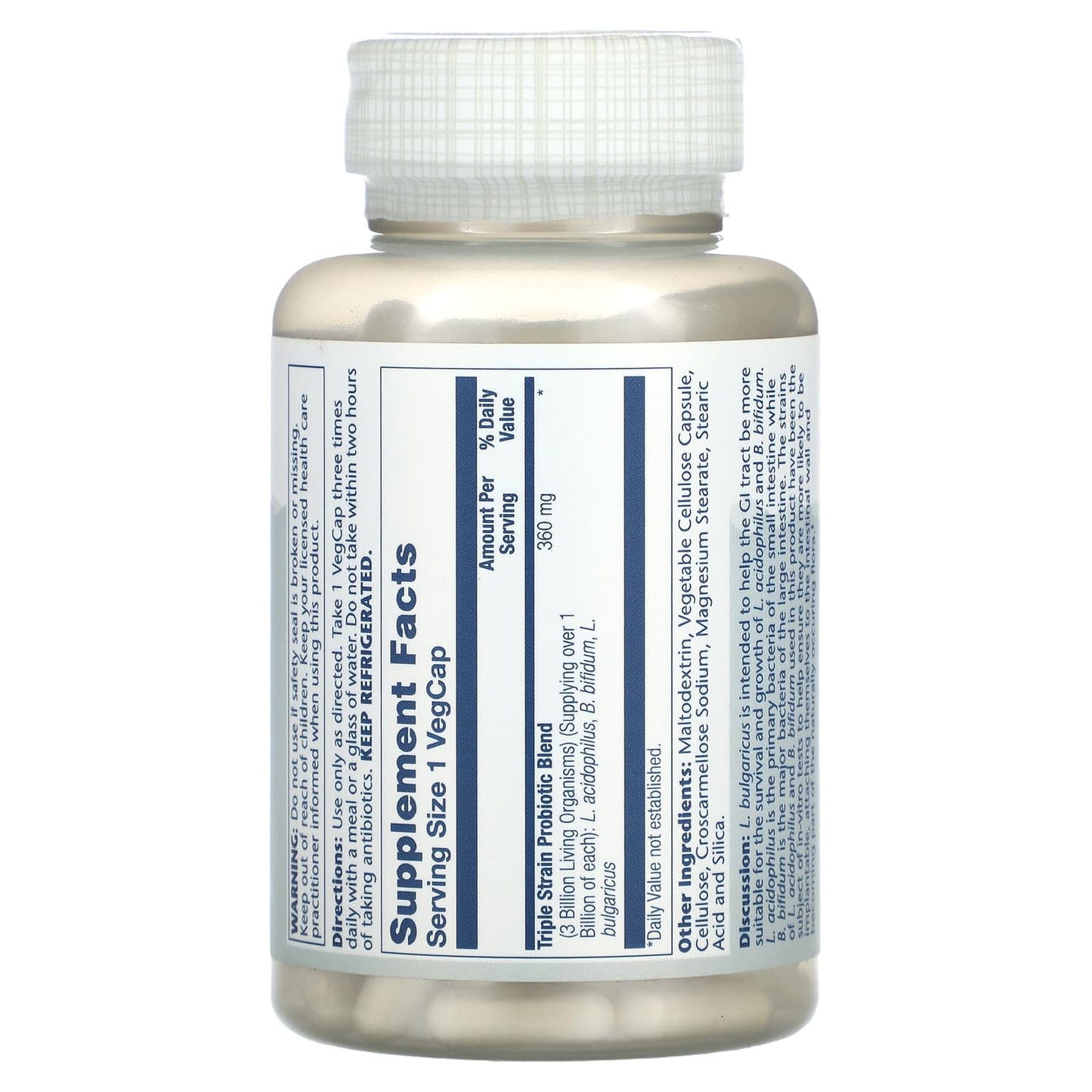 Solaray, Freeze Dried Multidophilus Probiotic, 3 Billion CFU, 180 VegCaps - Image 2