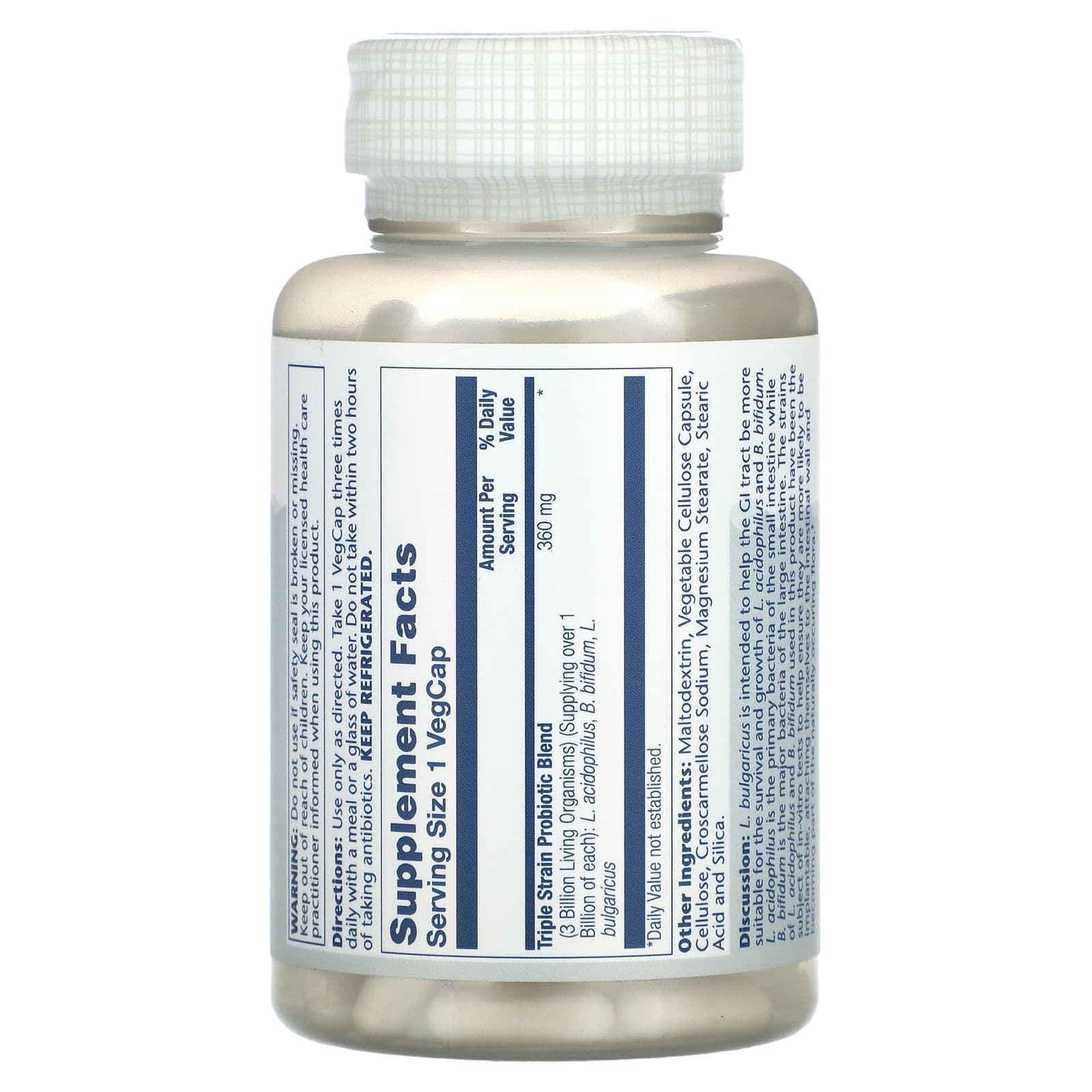 Solaray, Freeze Dried Multidophilus Probiotic, 3 Billion CFU, 180 VegCaps - Image 2
