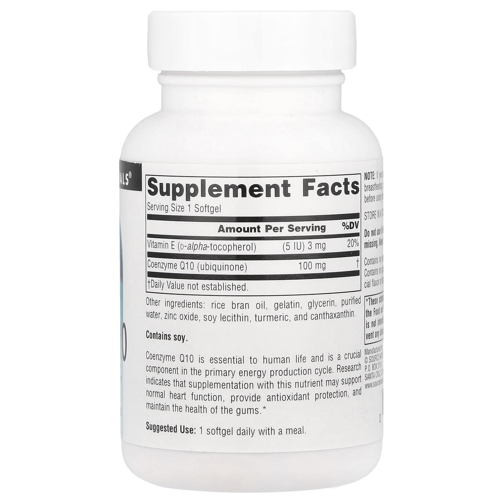 Source Naturals, Coenzyme Q10, 100 mg, 90 Softgels - Image 2