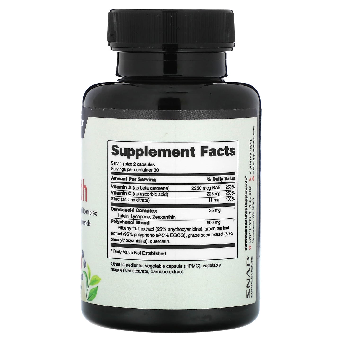 Snap Supplements, Eye Health, 60 Capsules - Image 2