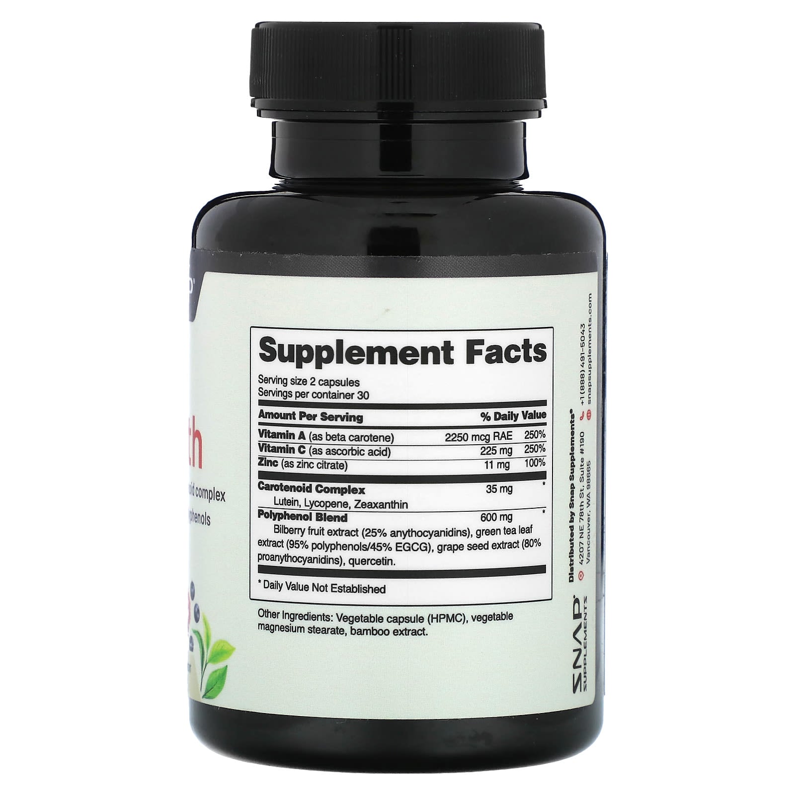 Snap Supplements, Eye Health, 60 Capsules - Image 2